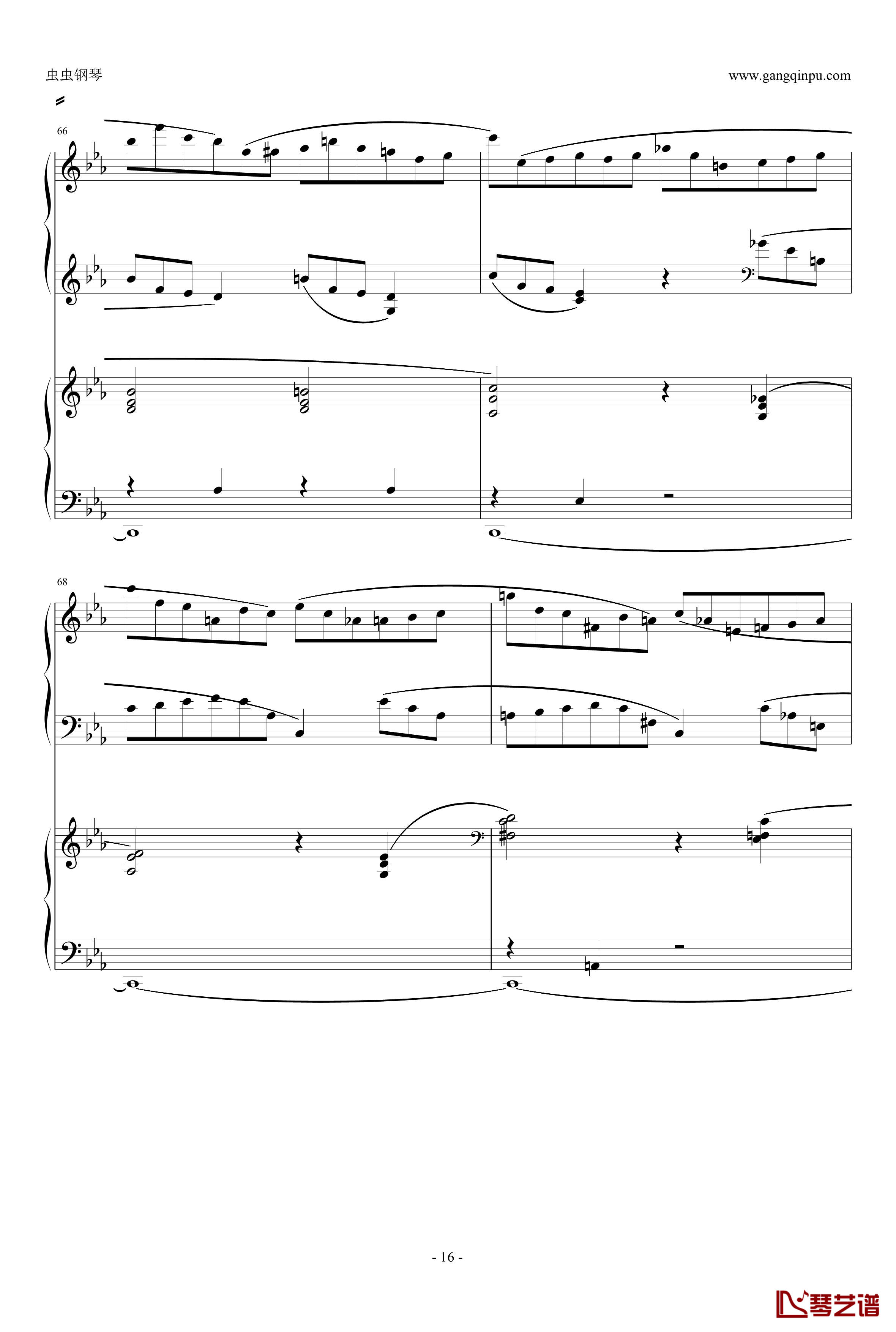 c小调第2钢琴协奏曲钢琴谱-拉赫马尼若夫16