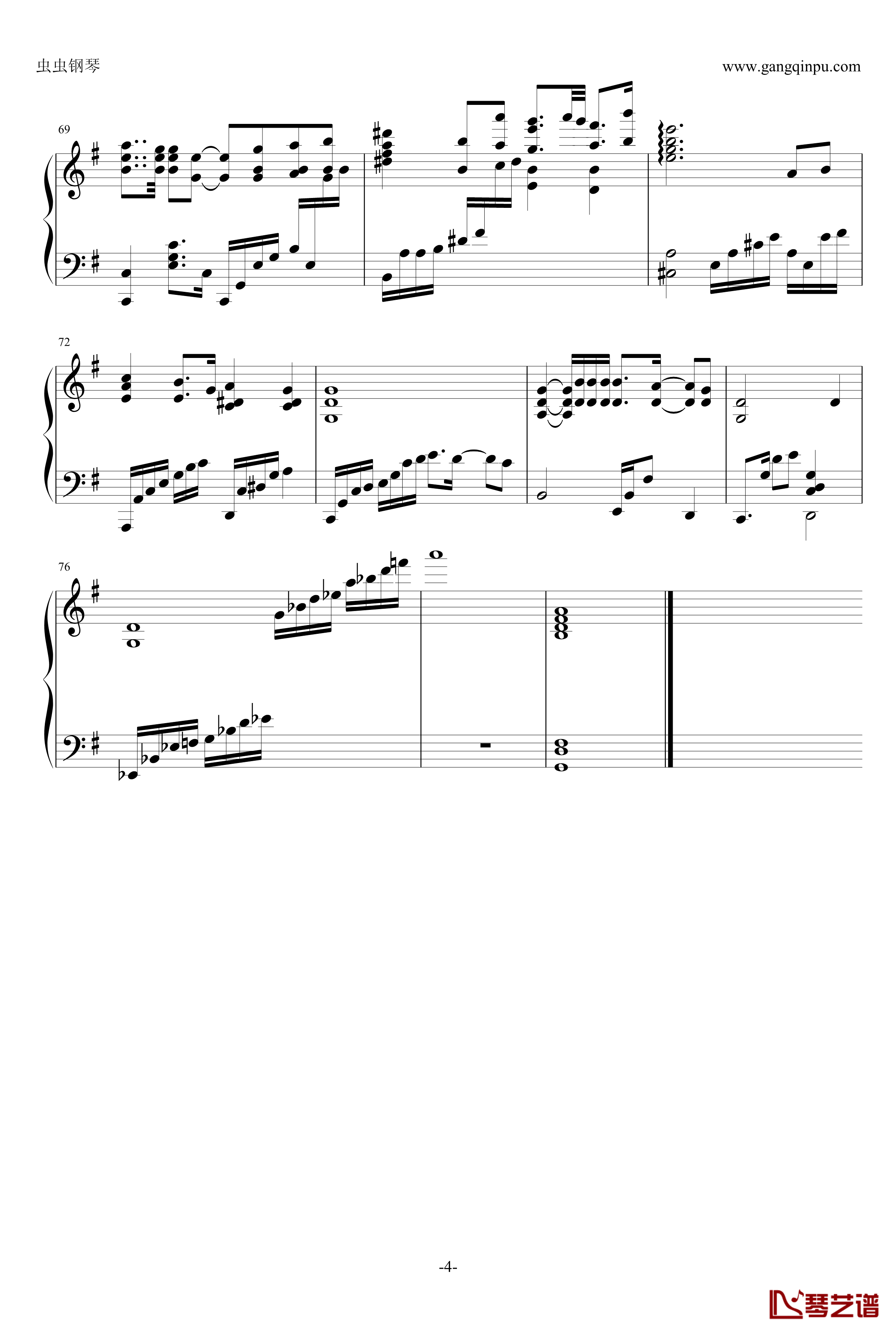 渚Warm Piano Arrange钢琴谱-Clannad4