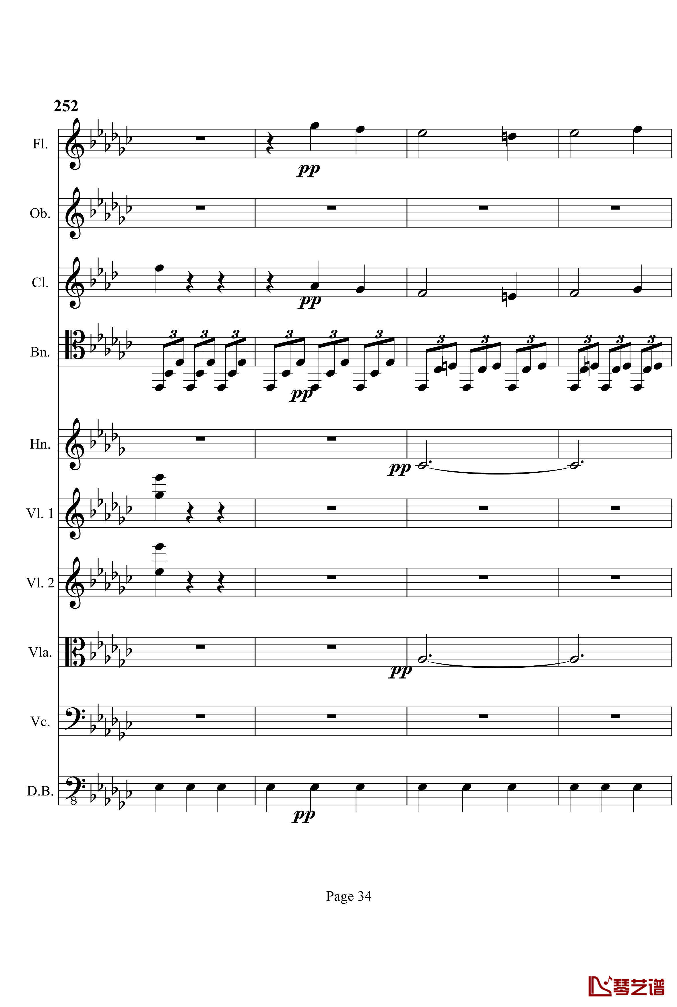 奏鸣曲之交响钢琴谱-第4首-Ⅲ-贝多芬-beethoven34