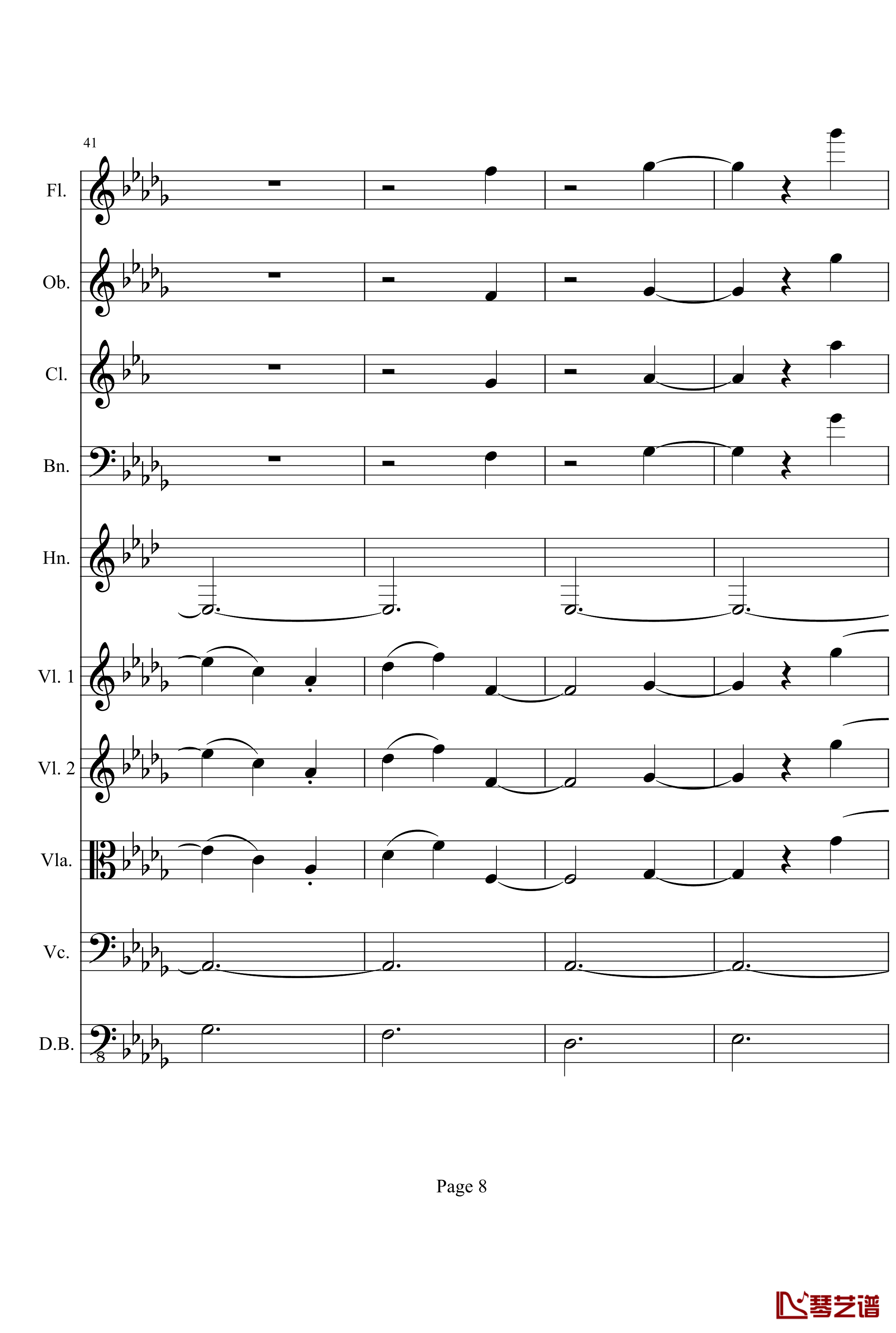 奏鸣曲之交响钢琴谱-第14首-Ⅱ-贝多芬-beethoven8