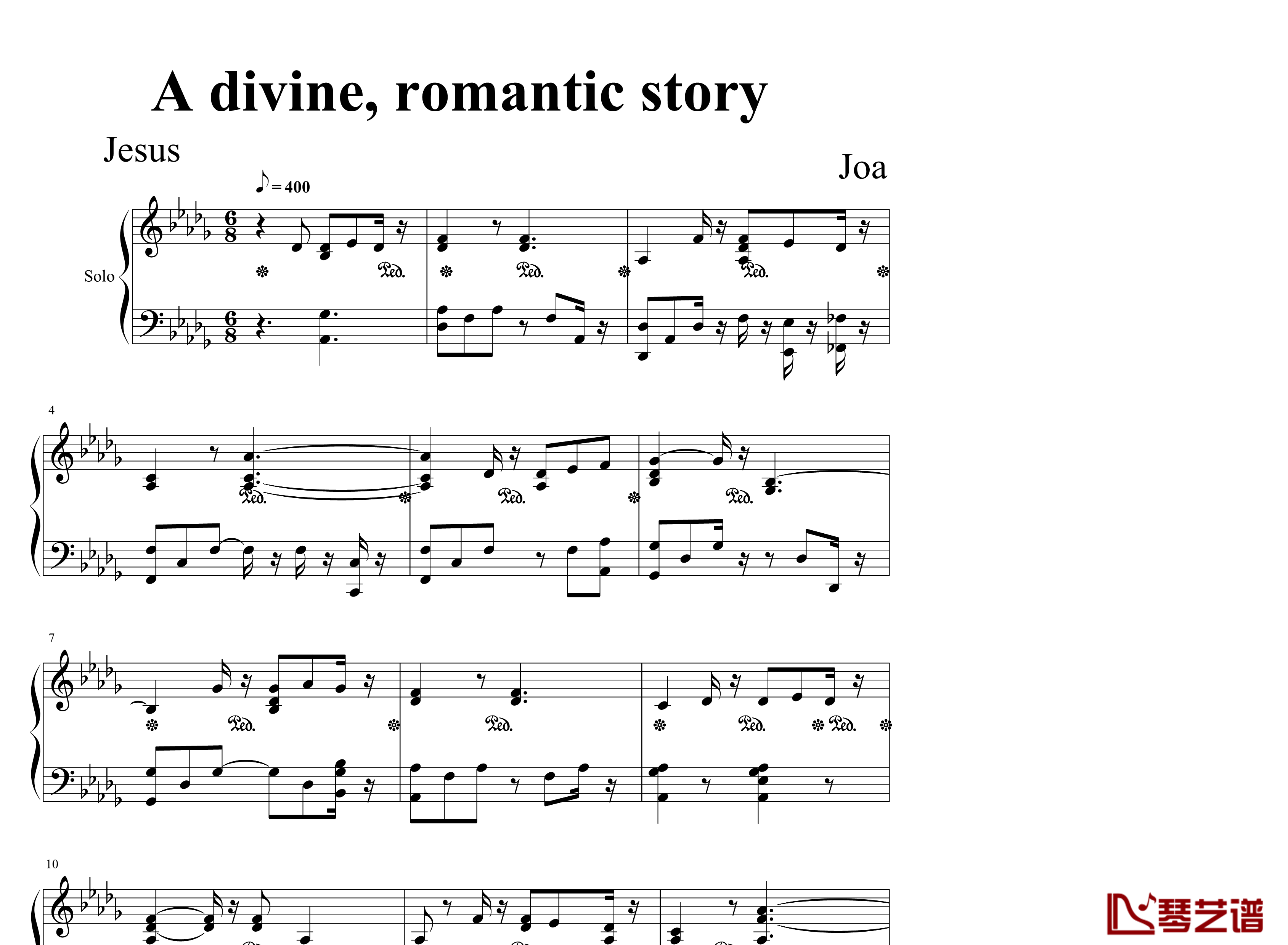 A divine, romantic story钢琴谱-耶酥1
