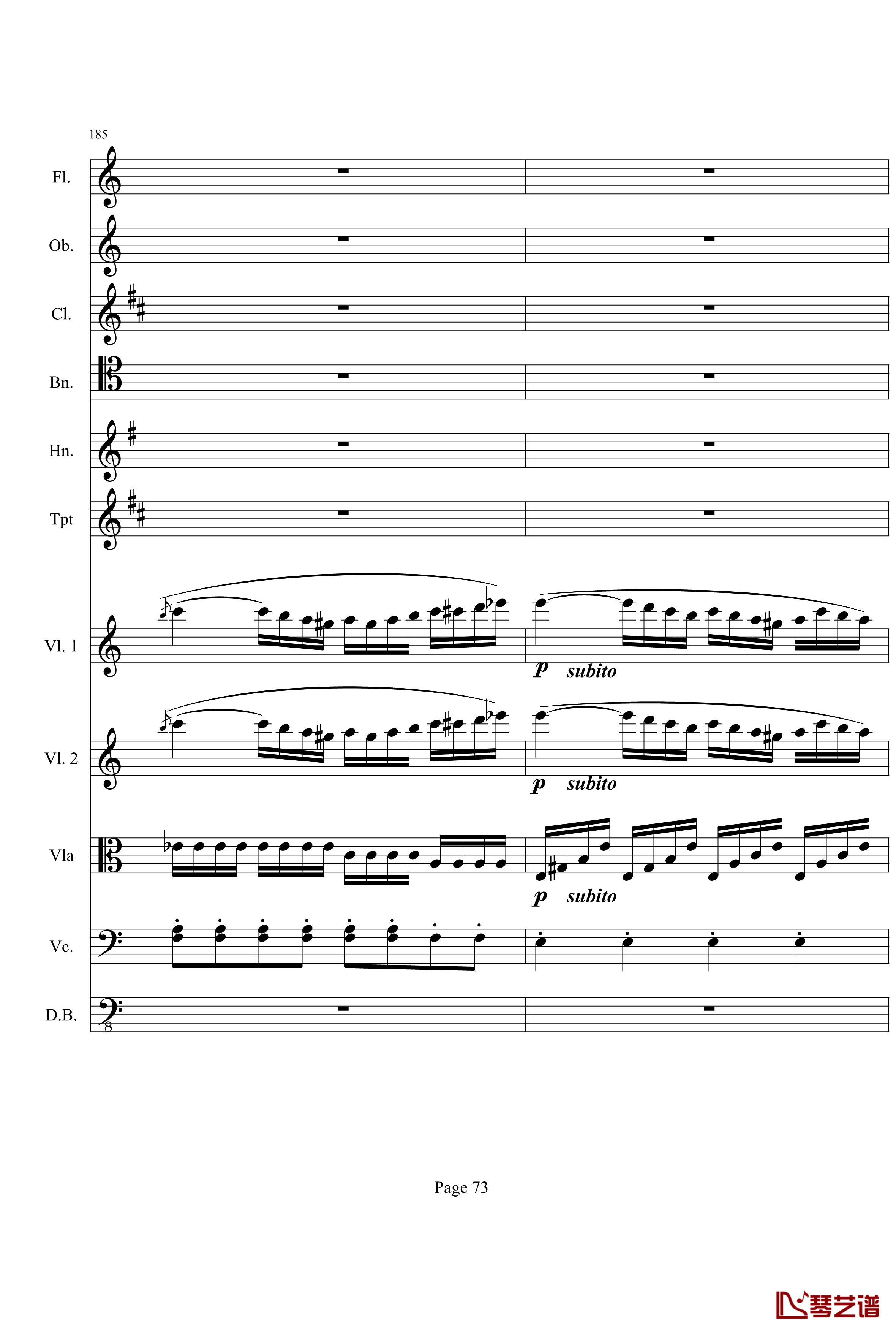 奏鸣曲之交响钢琴谱-第21首-Ⅰ-贝多芬-beethoven73