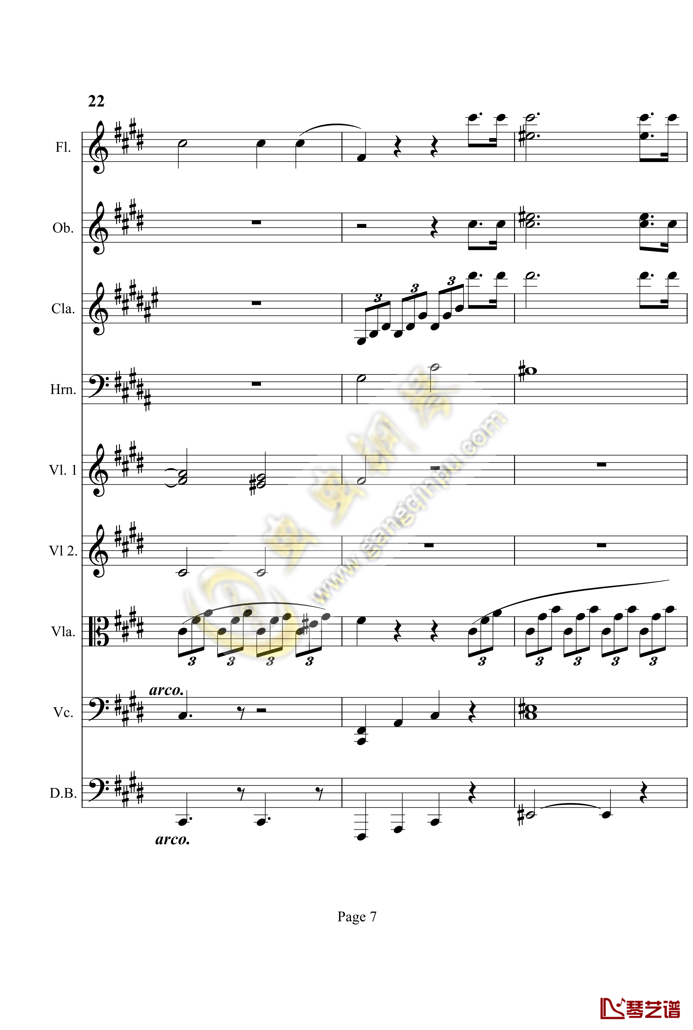 奏鸣曲之交响第14首钢琴谱-贝多芬-beethoven7