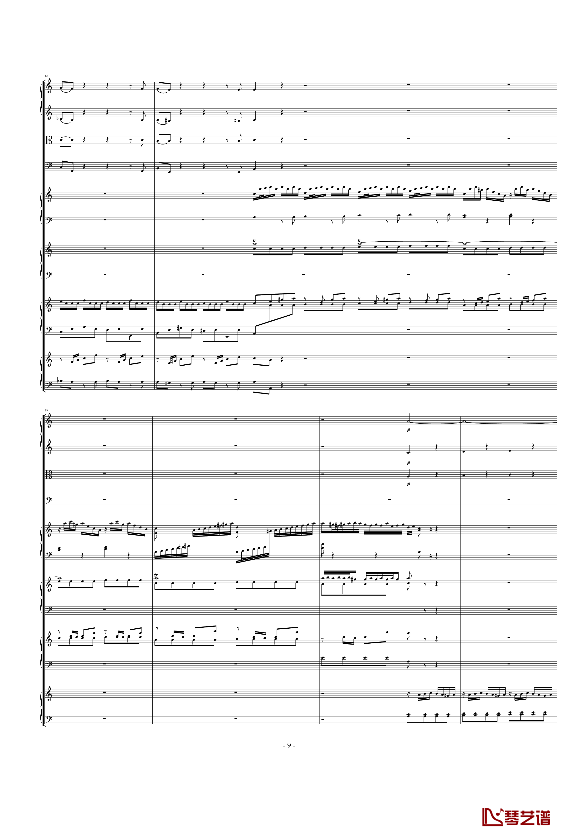 BWV1065钢琴谱-巴哈-Bach, Johann Sebastian -四羽管键琴协奏曲9