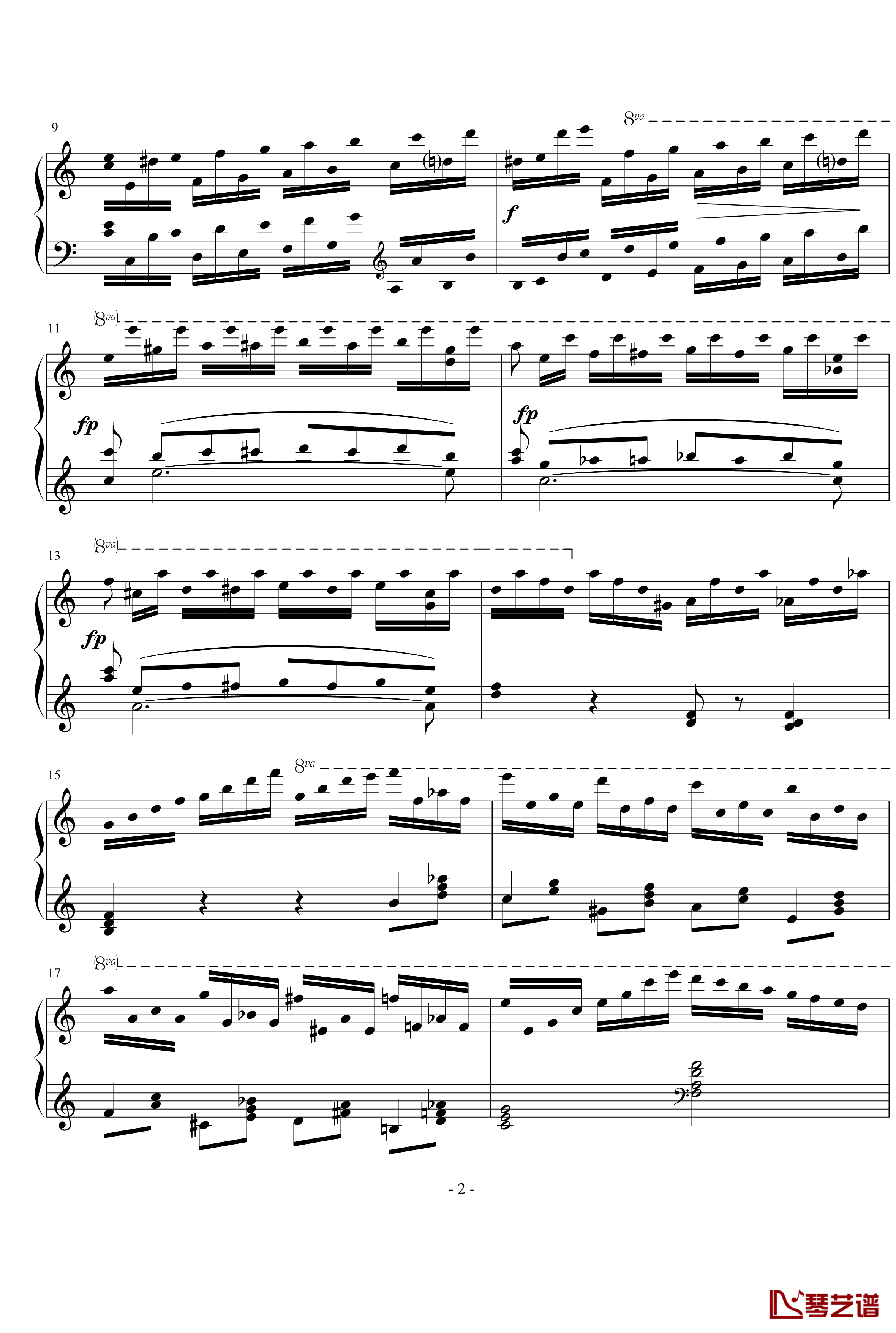 十二首练习形式的钢琴练习曲1钢琴谱-李斯特2