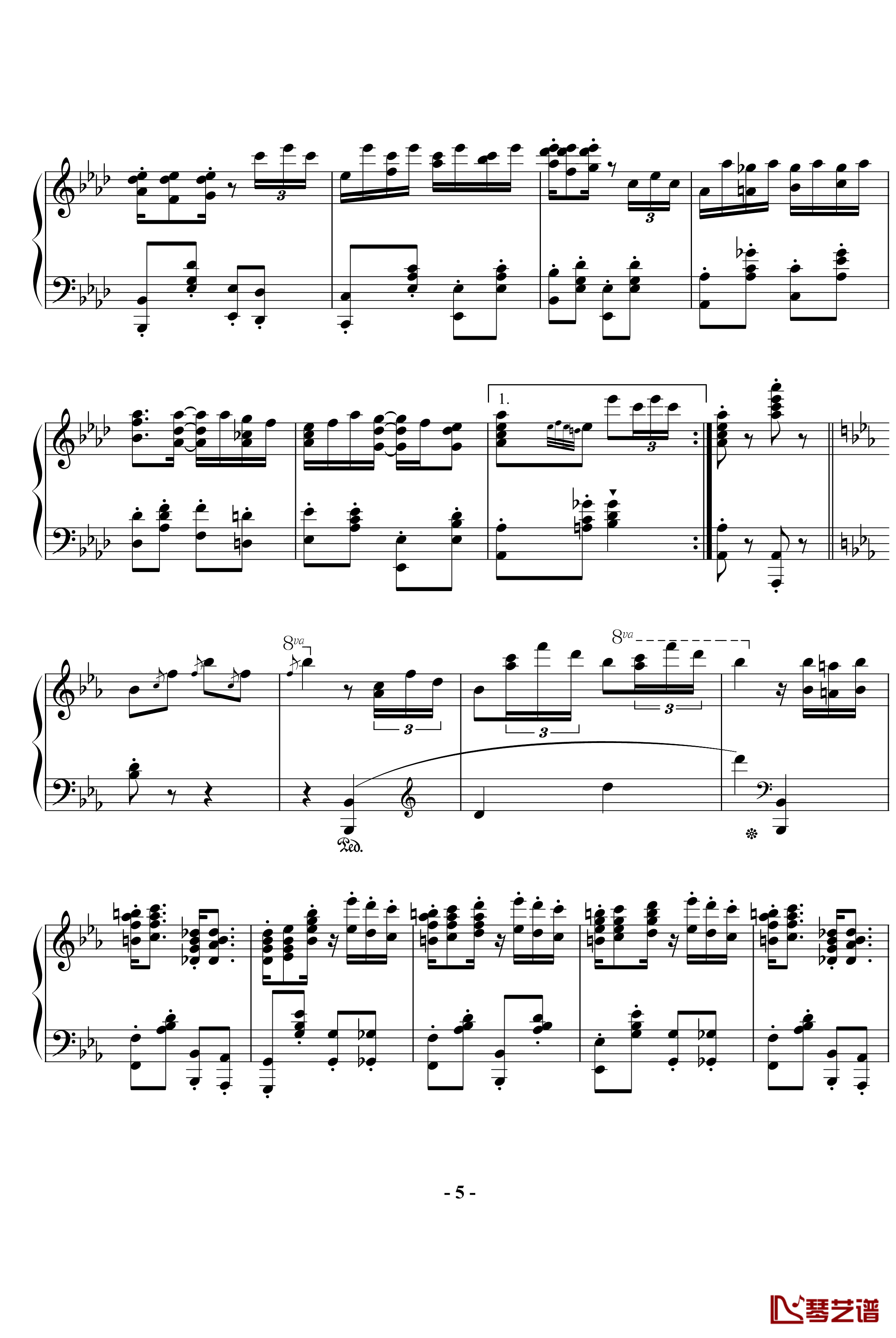 一首经典的爵士钢琴谱-欧美经典5