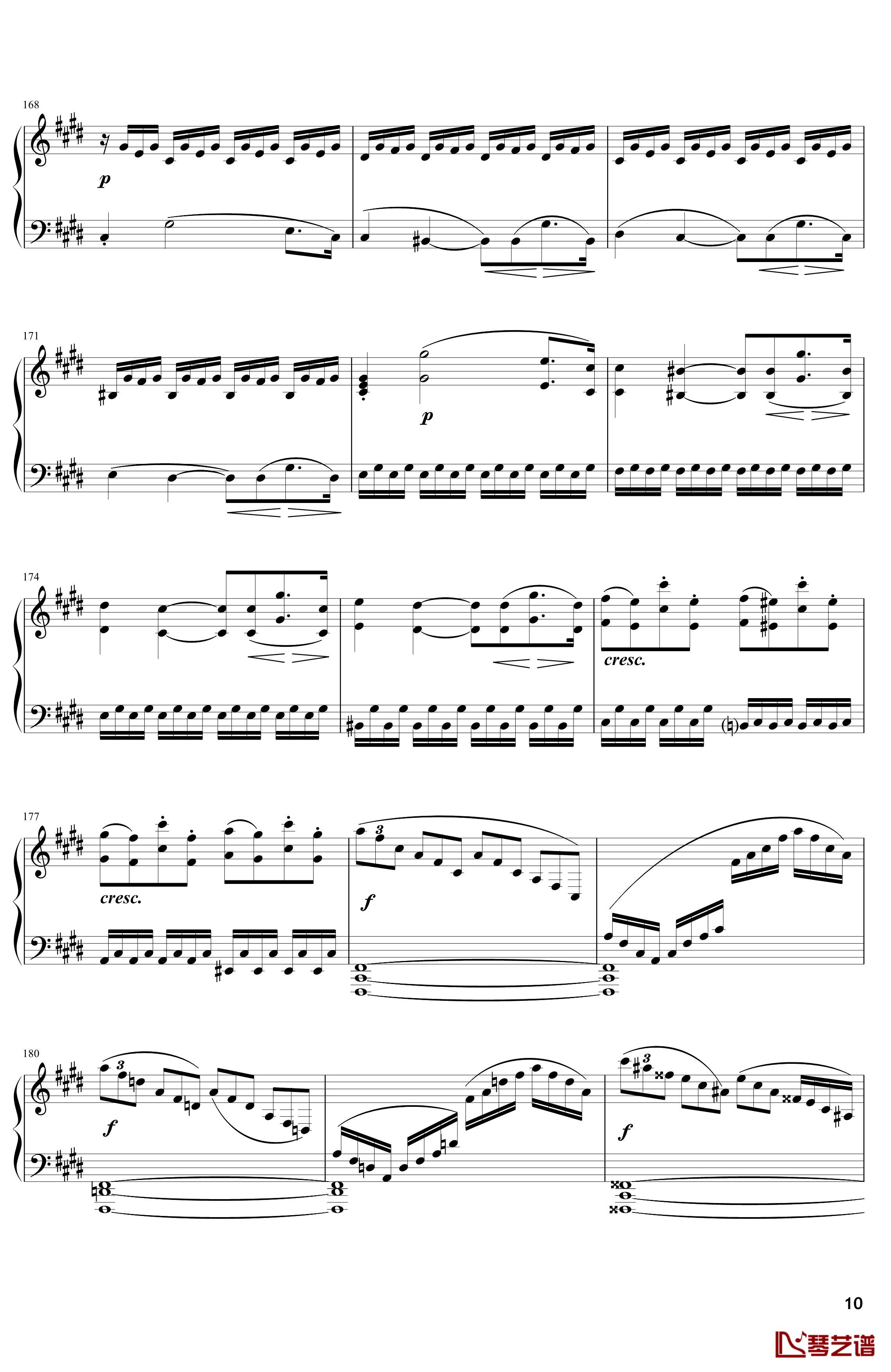 月光钢琴谱-奏鸣曲-贝多芬-beethoven10