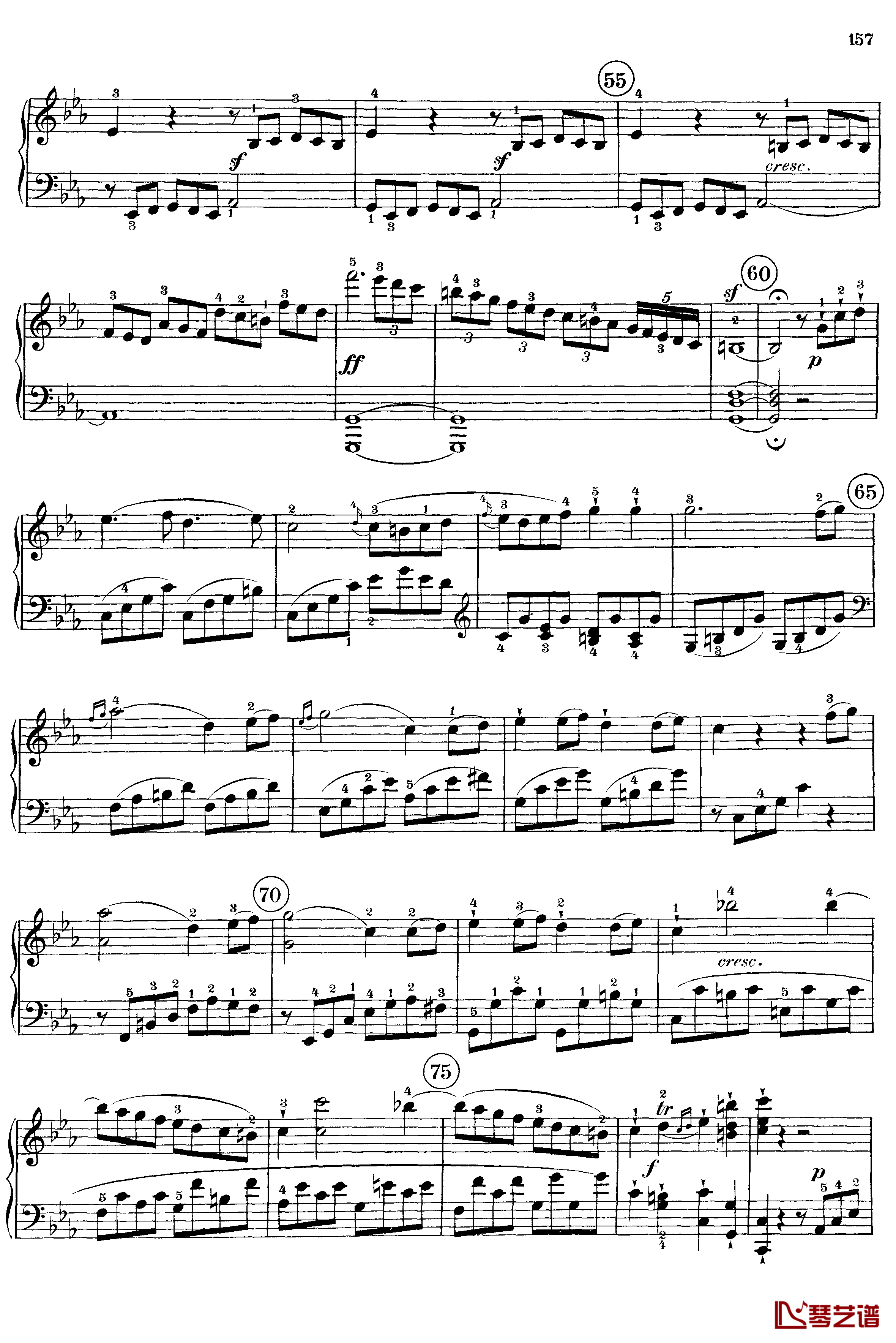 悲怆钢琴谱-c小调第八号钢琴奏鸣曲-全乐章-带指法版-贝多芬-beethoven15