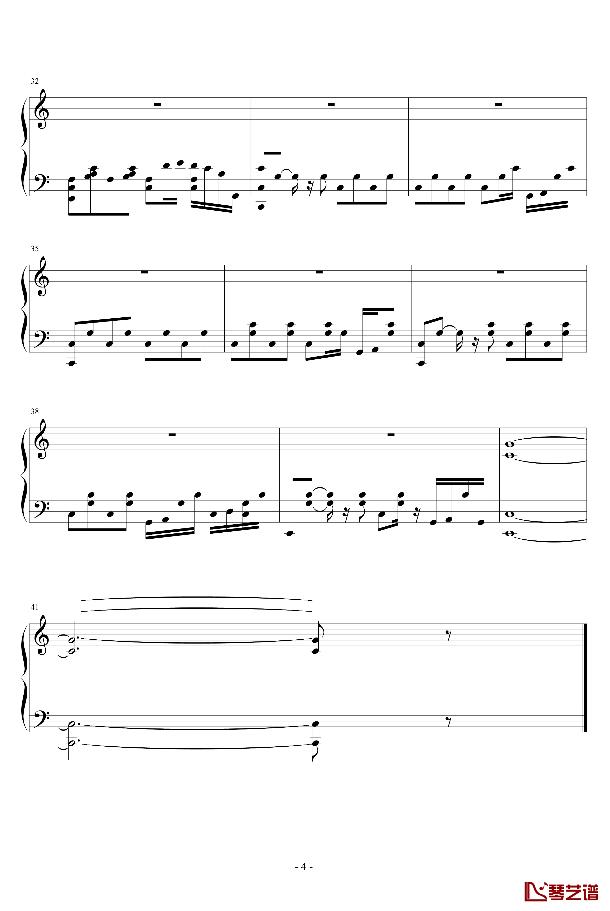 乡村抒情歌曲钢琴谱-未知分类4