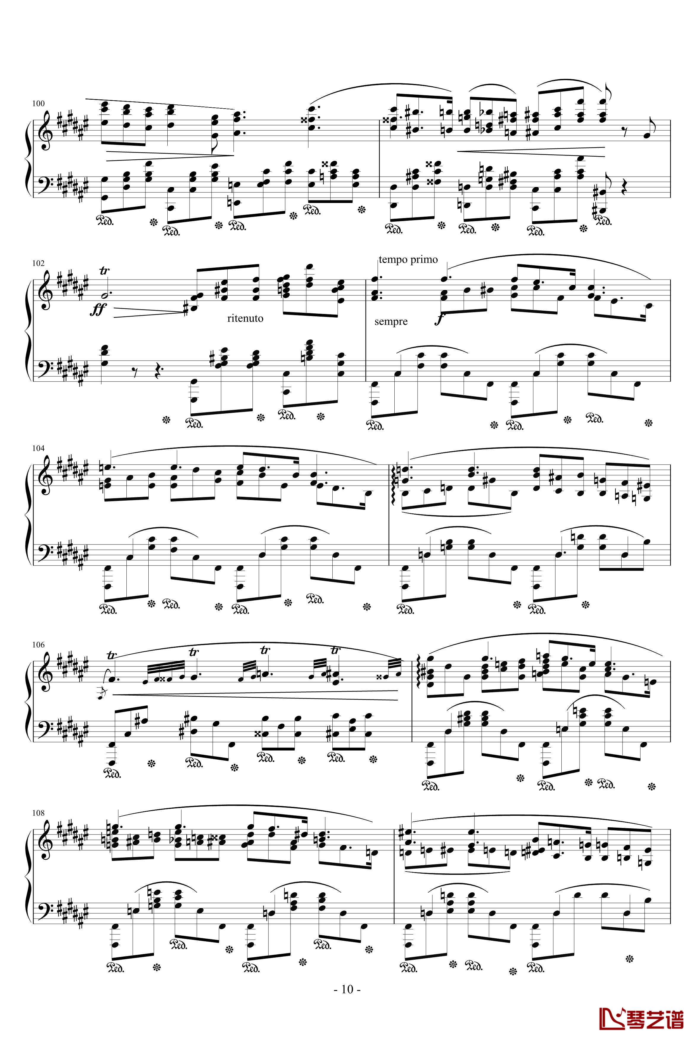 船歌钢琴谱-肖邦-chopin10