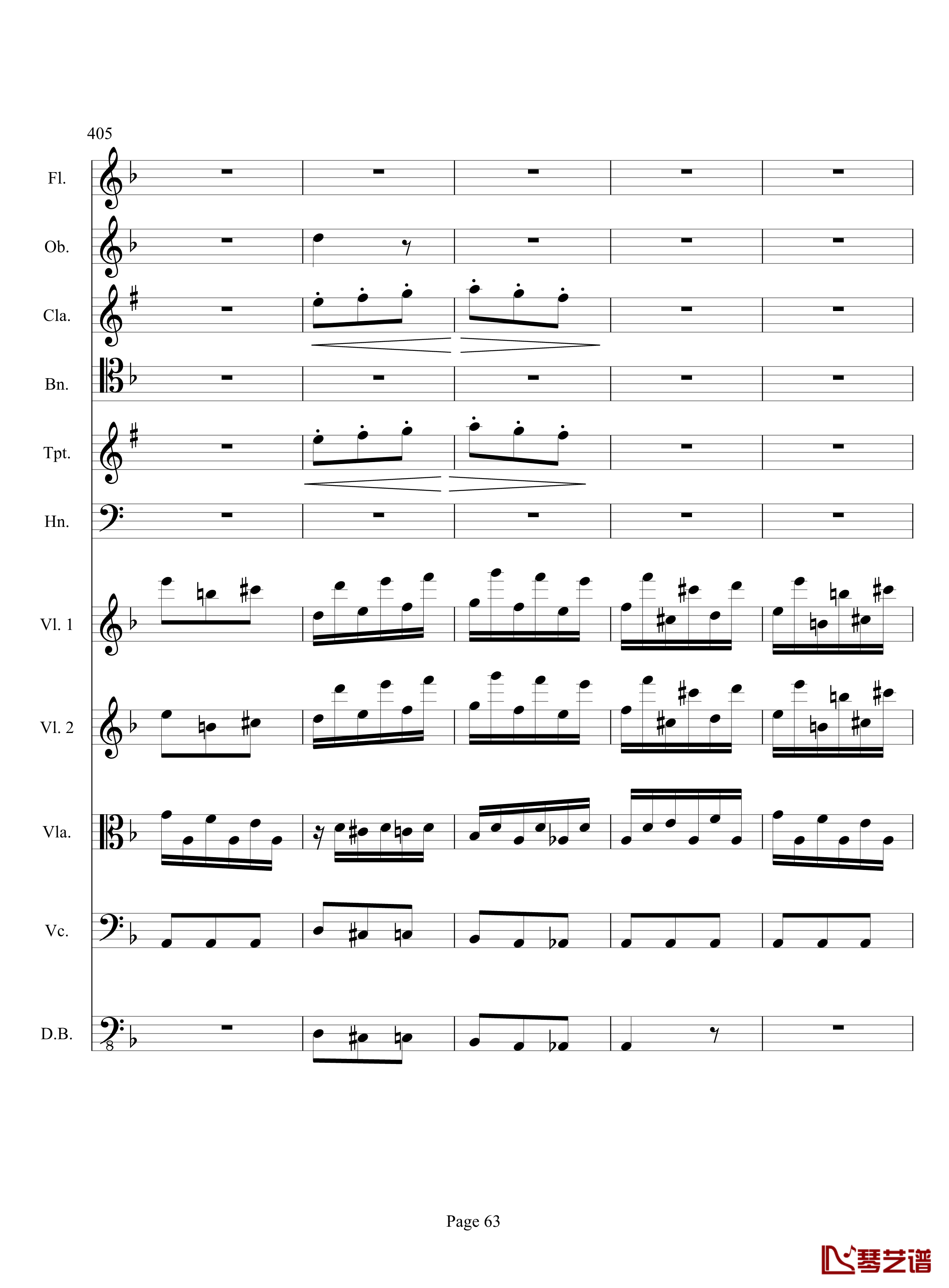 奏鸣曲之交响钢琴谱-第17首-Ⅲ-贝多芬-beethoven63