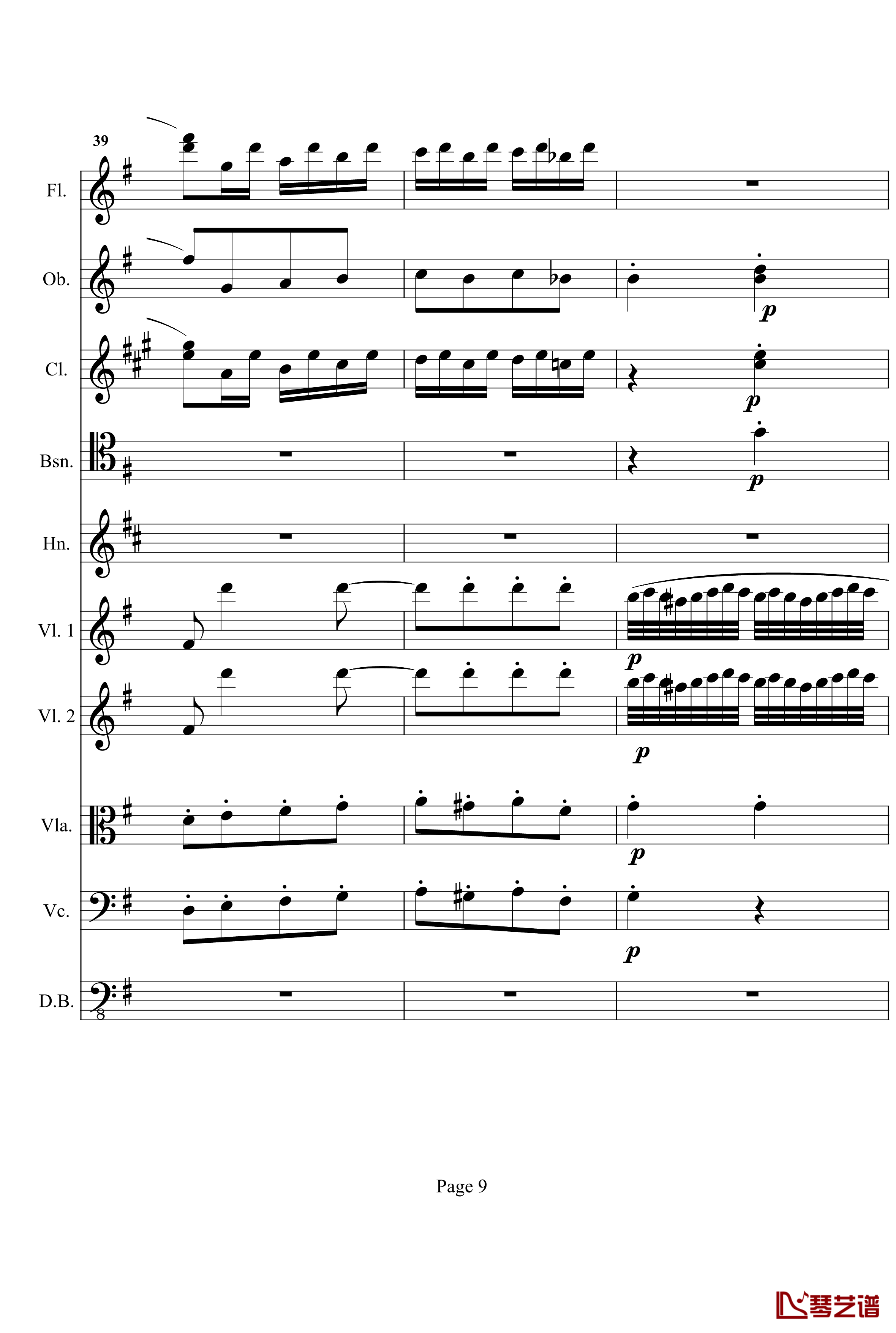 奏鸣曲之交响钢琴谱- 第十首-Ⅰ-贝多芬-beethoven9