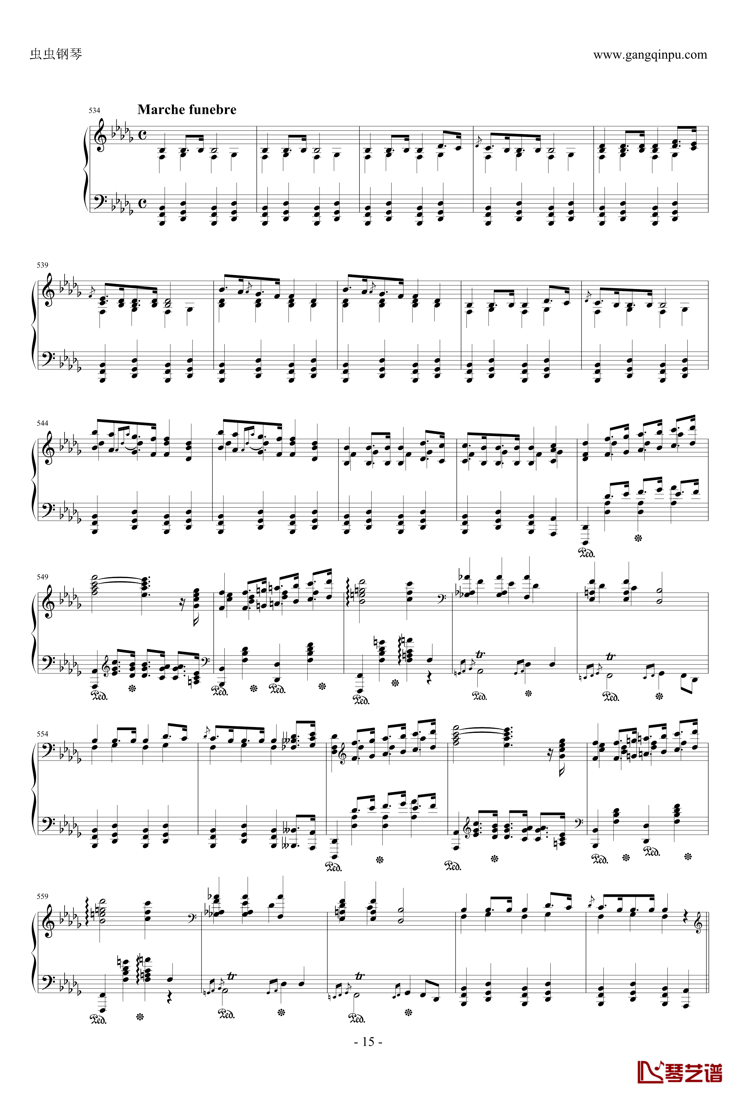 Sonata in B falt minor钢琴谱-S肖邦降b小调第二钢琴奏鸣曲 Op.3515