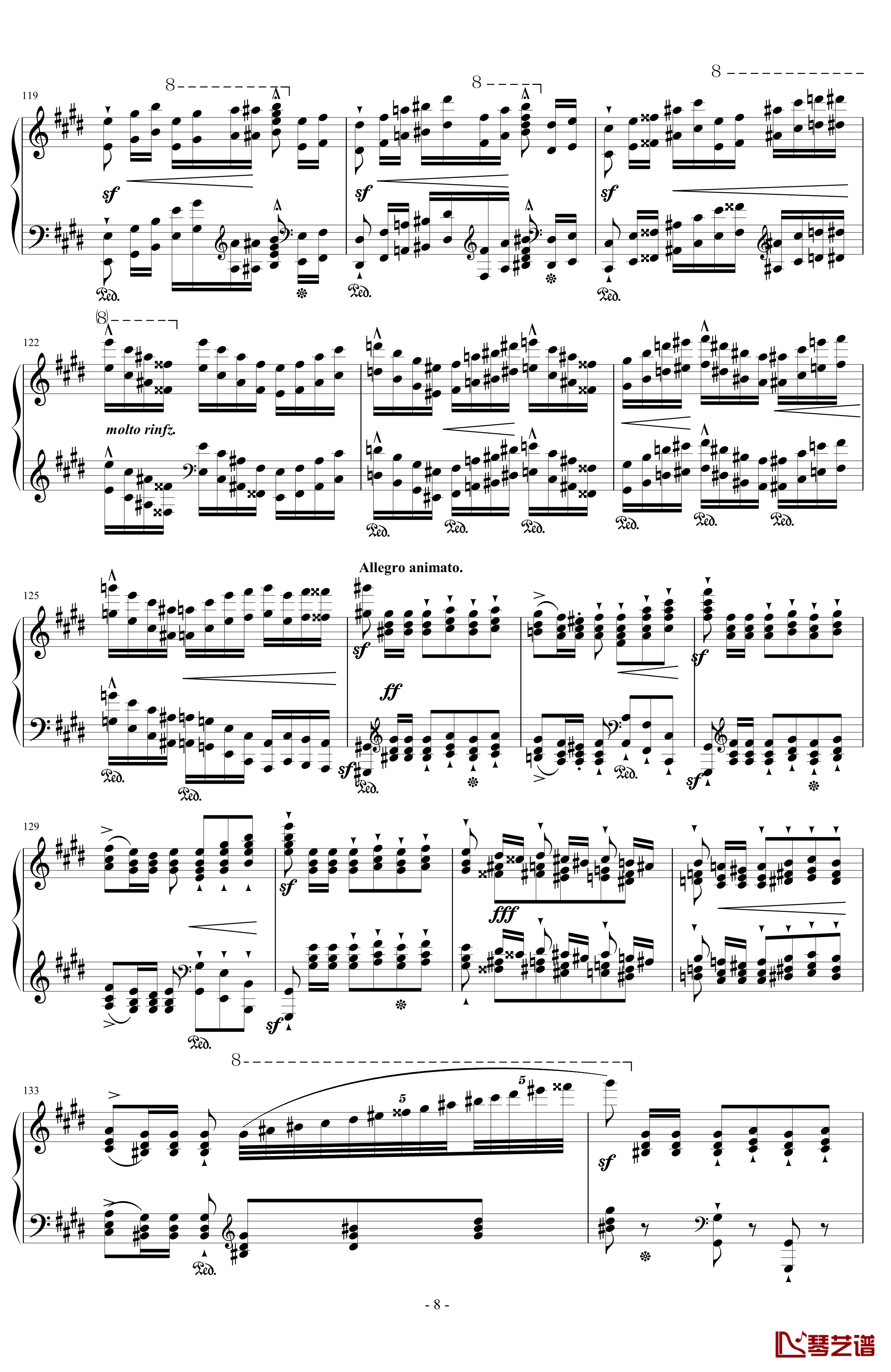 西班牙狂想曲钢琴谱-难度极高的炫技大作-李斯特8