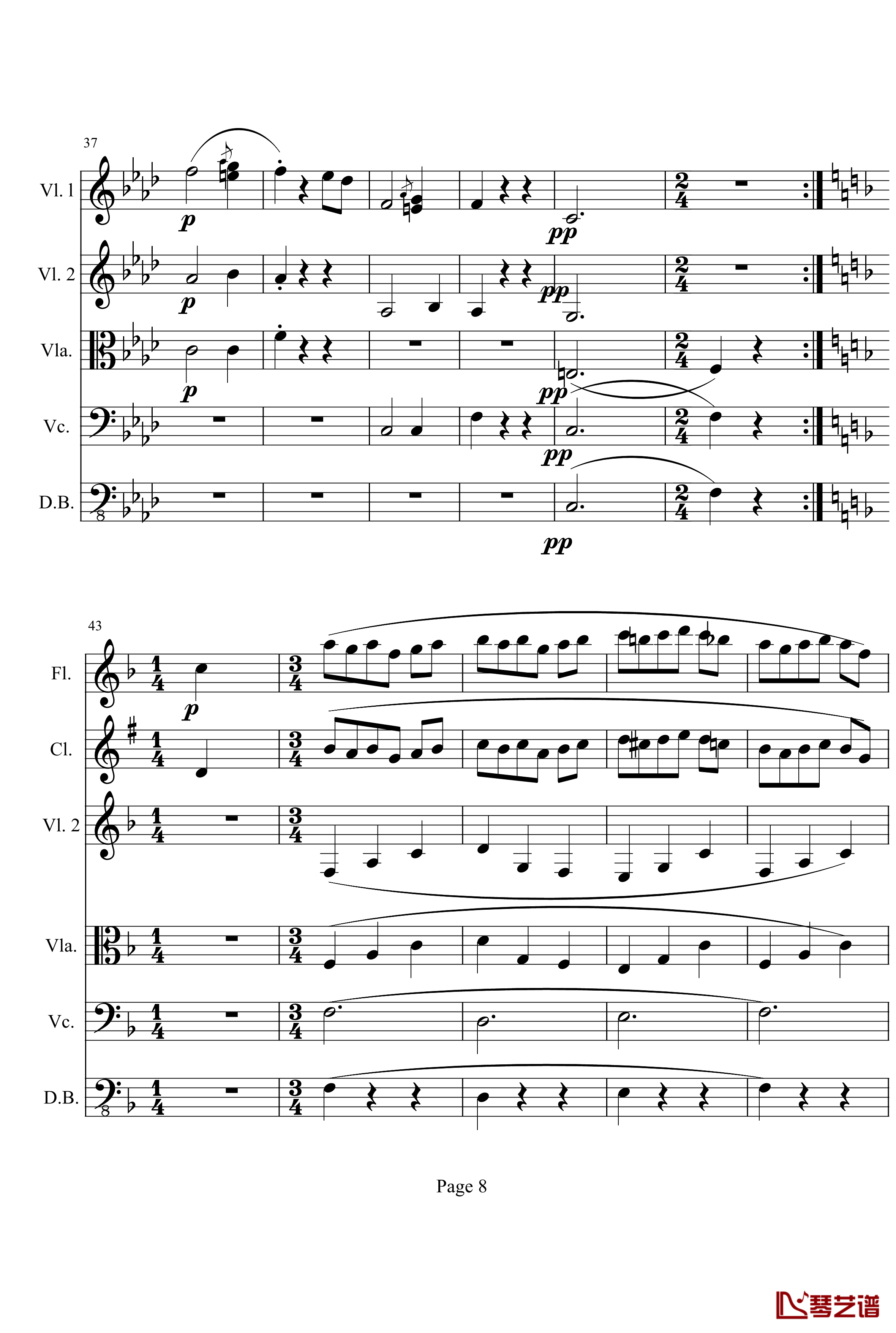 奏鸣曲之交响钢琴谱-第1首-Ⅲ-贝多芬-beethoven8