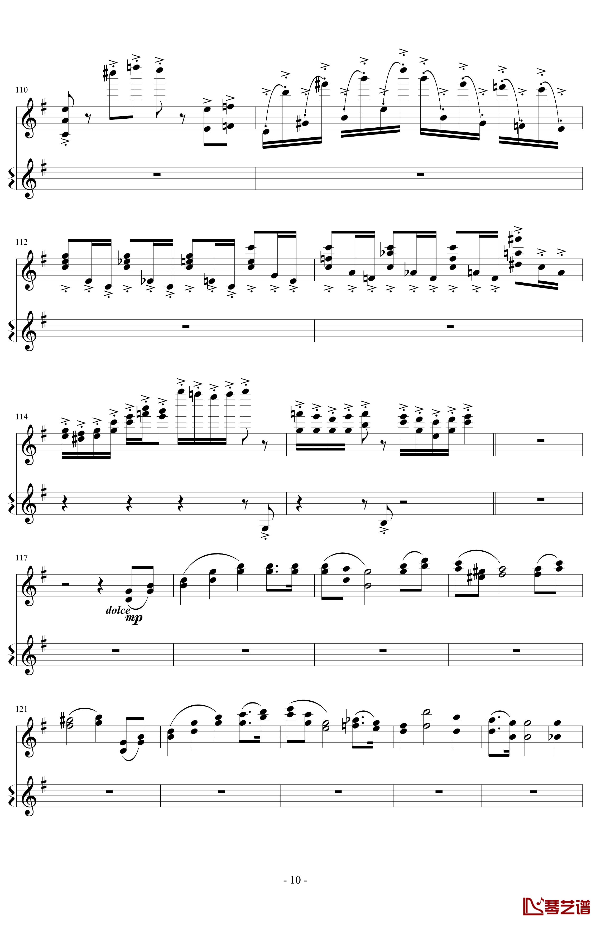 意大利国歌变奏曲钢琴谱-DXF10