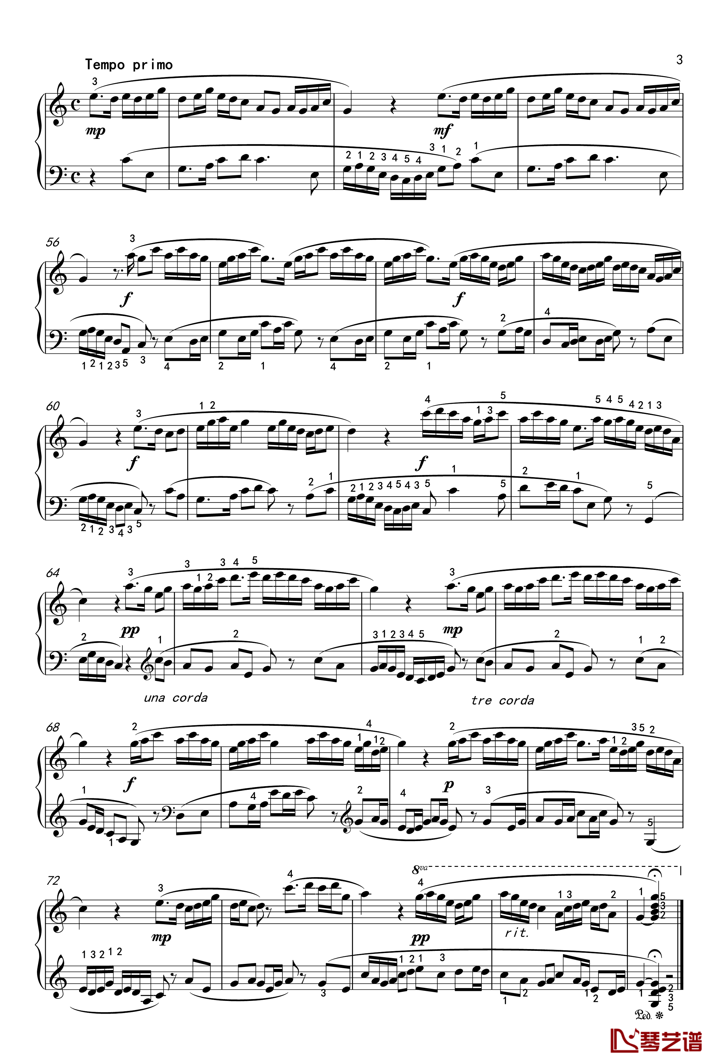 牧童短笛钢琴谱-中国名曲3
