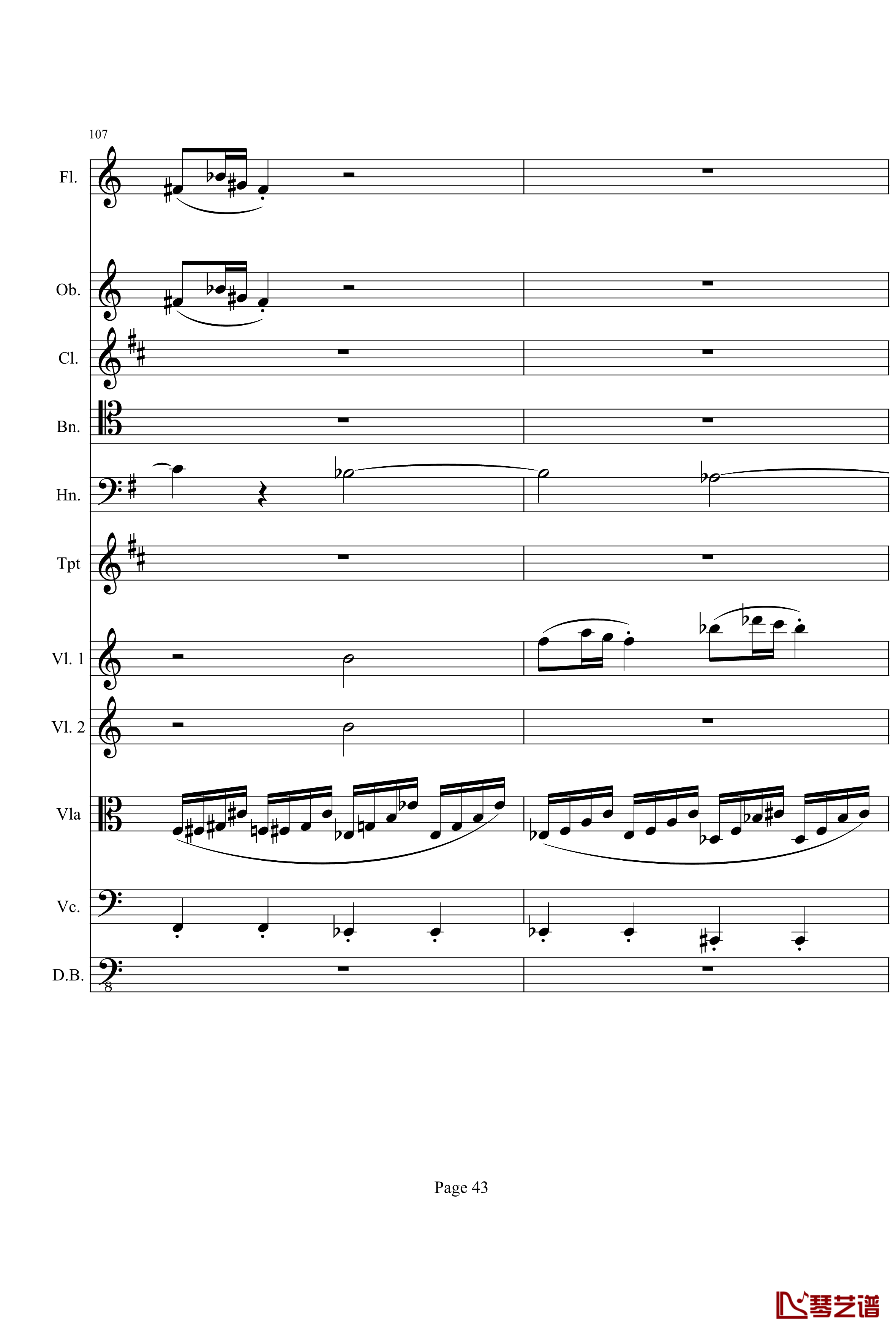 奏鸣曲之交响钢琴谱-第21-Ⅰ-贝多芬-beethoven43