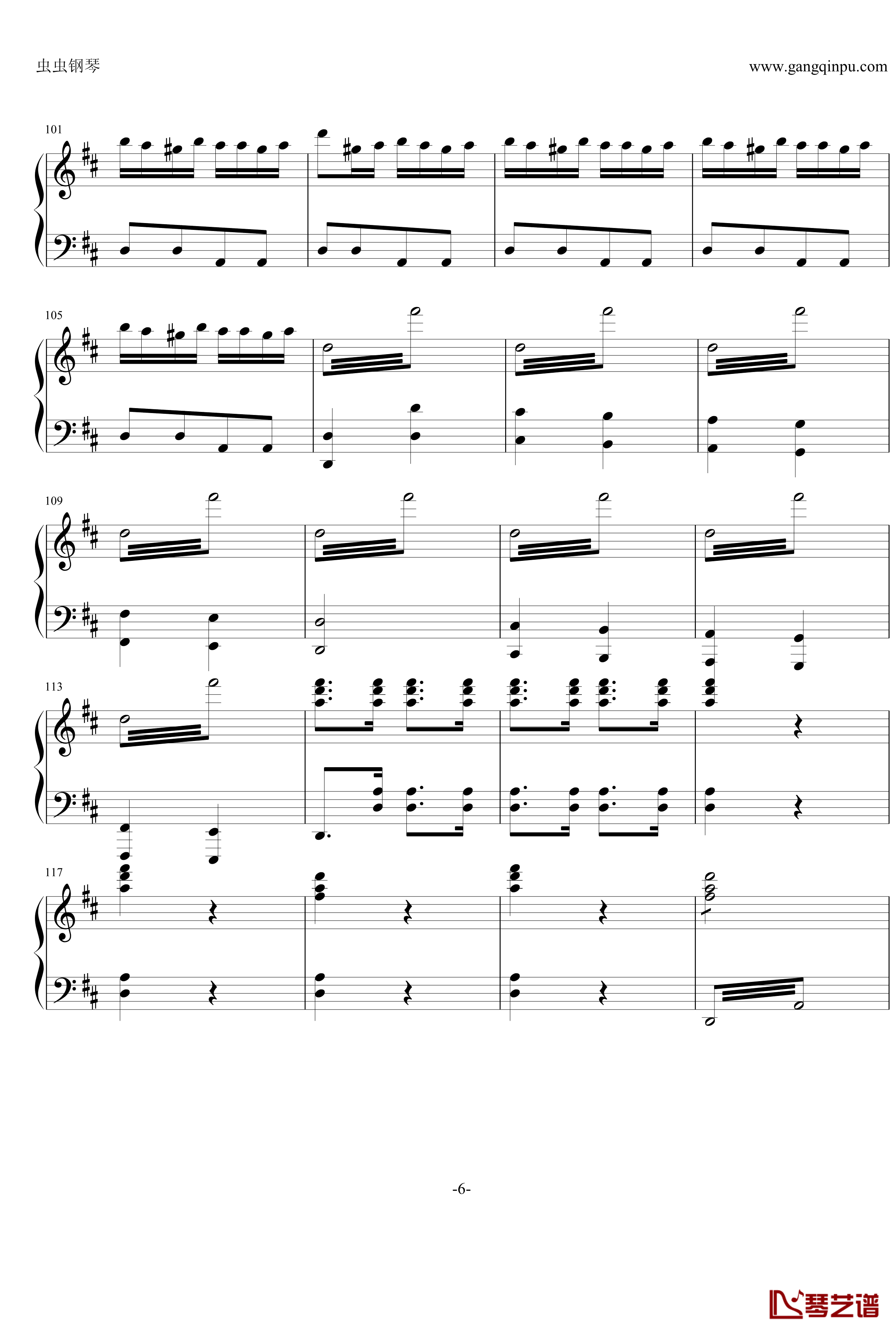 康康舞曲钢琴谱-雅克·奥芬巴赫6
