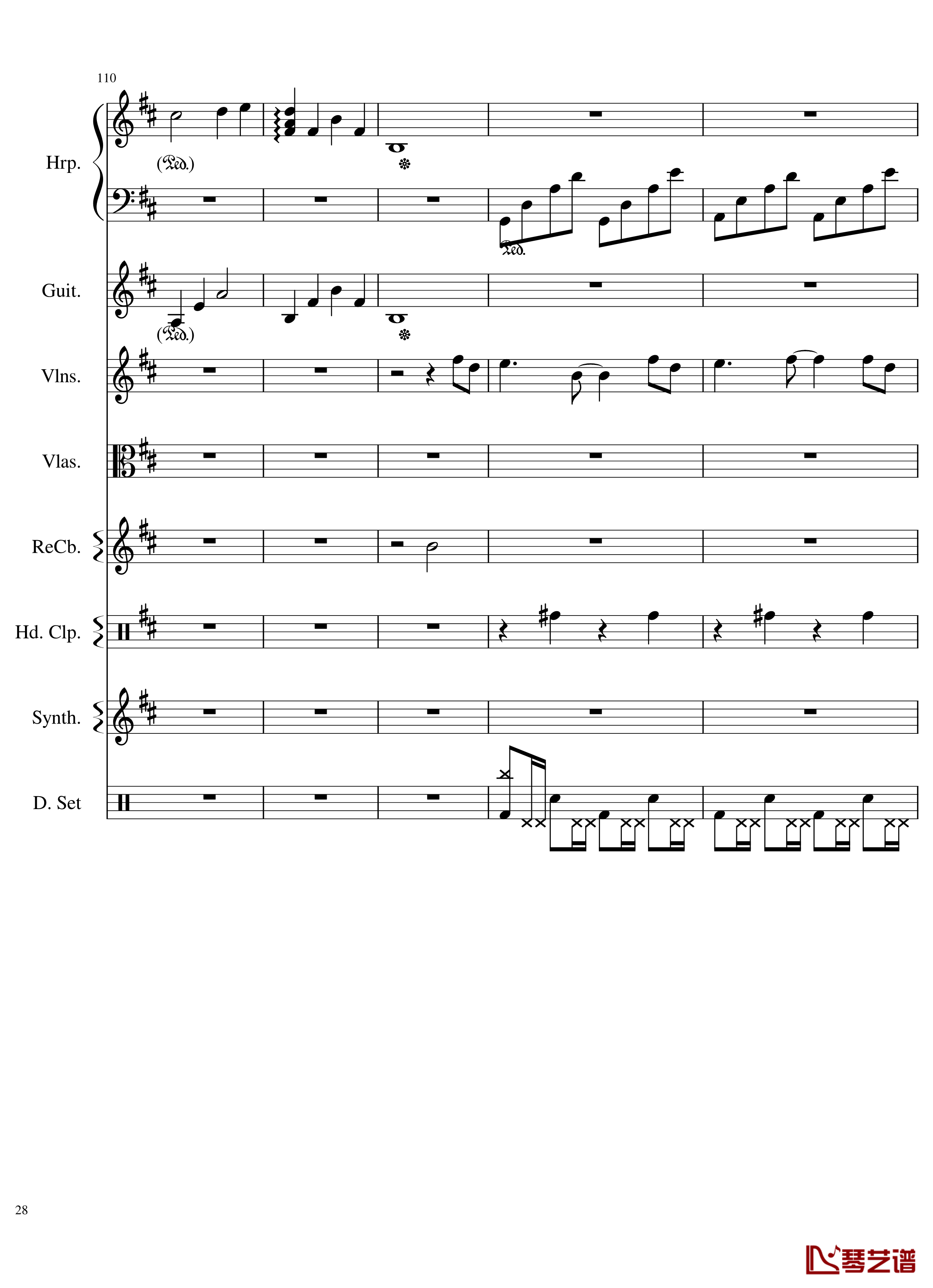Take me hand钢琴谱-总谱-DAISHI DANCE28