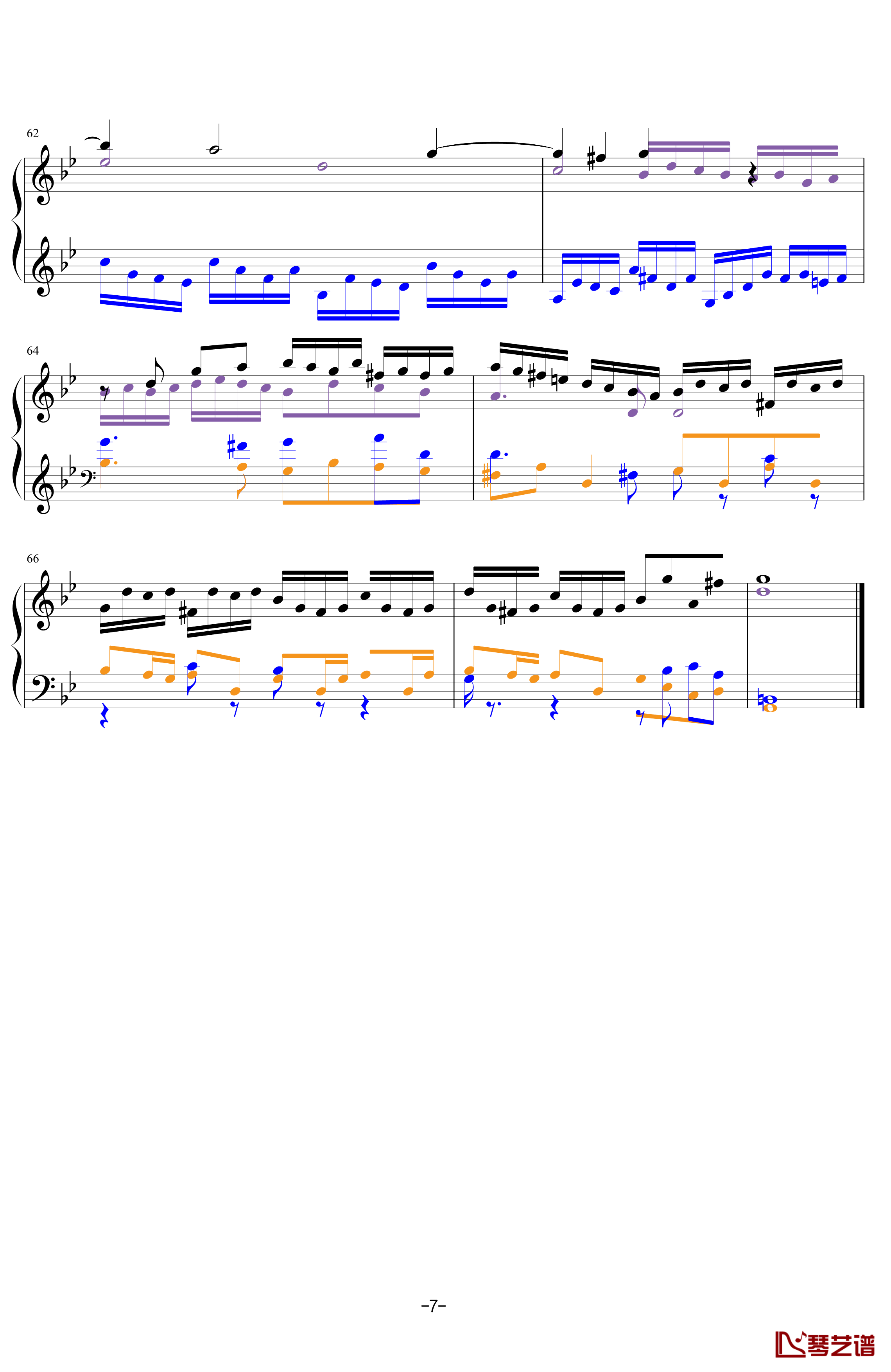 BWV578 Littlle Fugue钢琴谱-巴赫-P.E.Bach7
