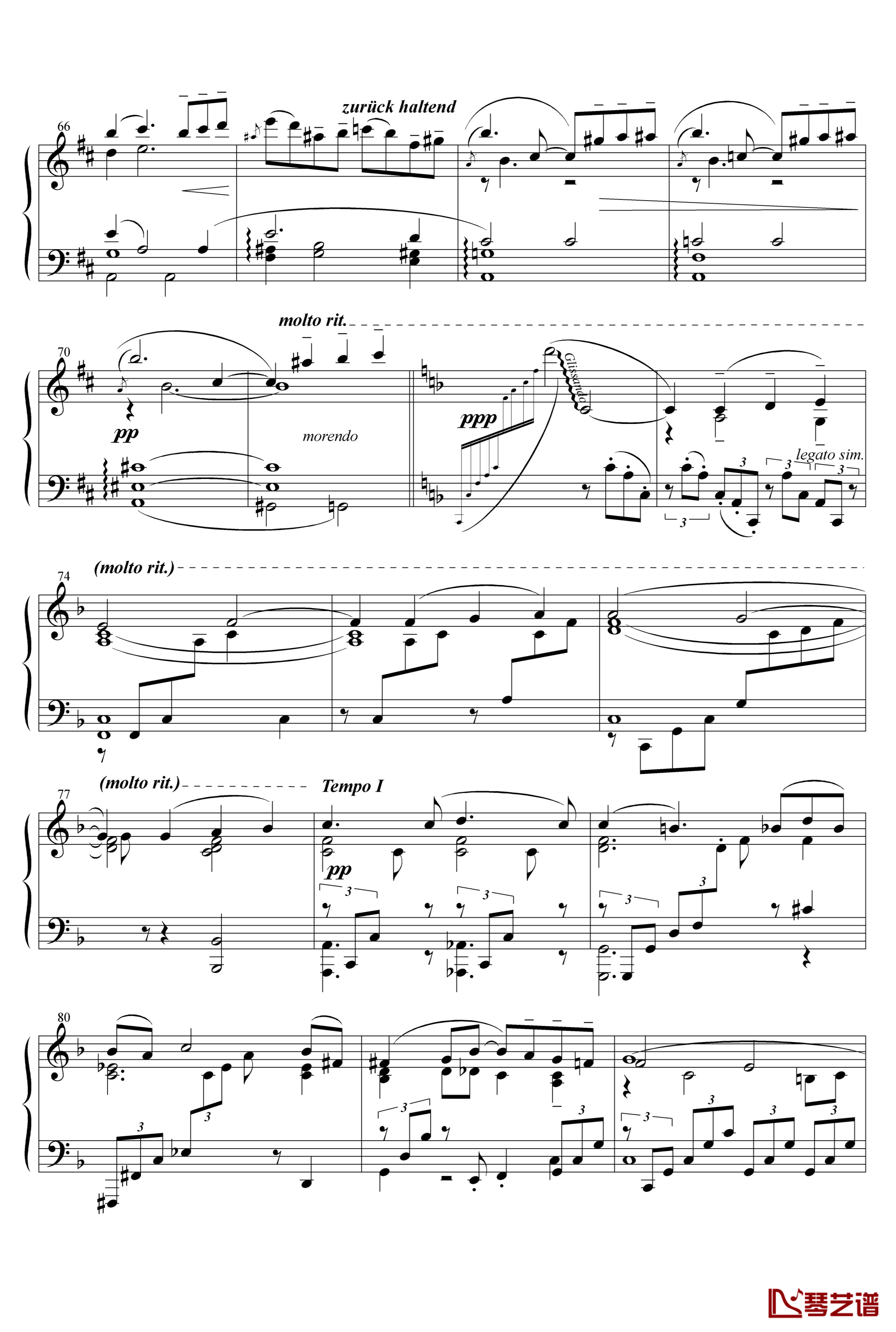 升c小调第五交响曲钢琴谱-第四乐章-小柔板-马勒-Z.D.Lin5