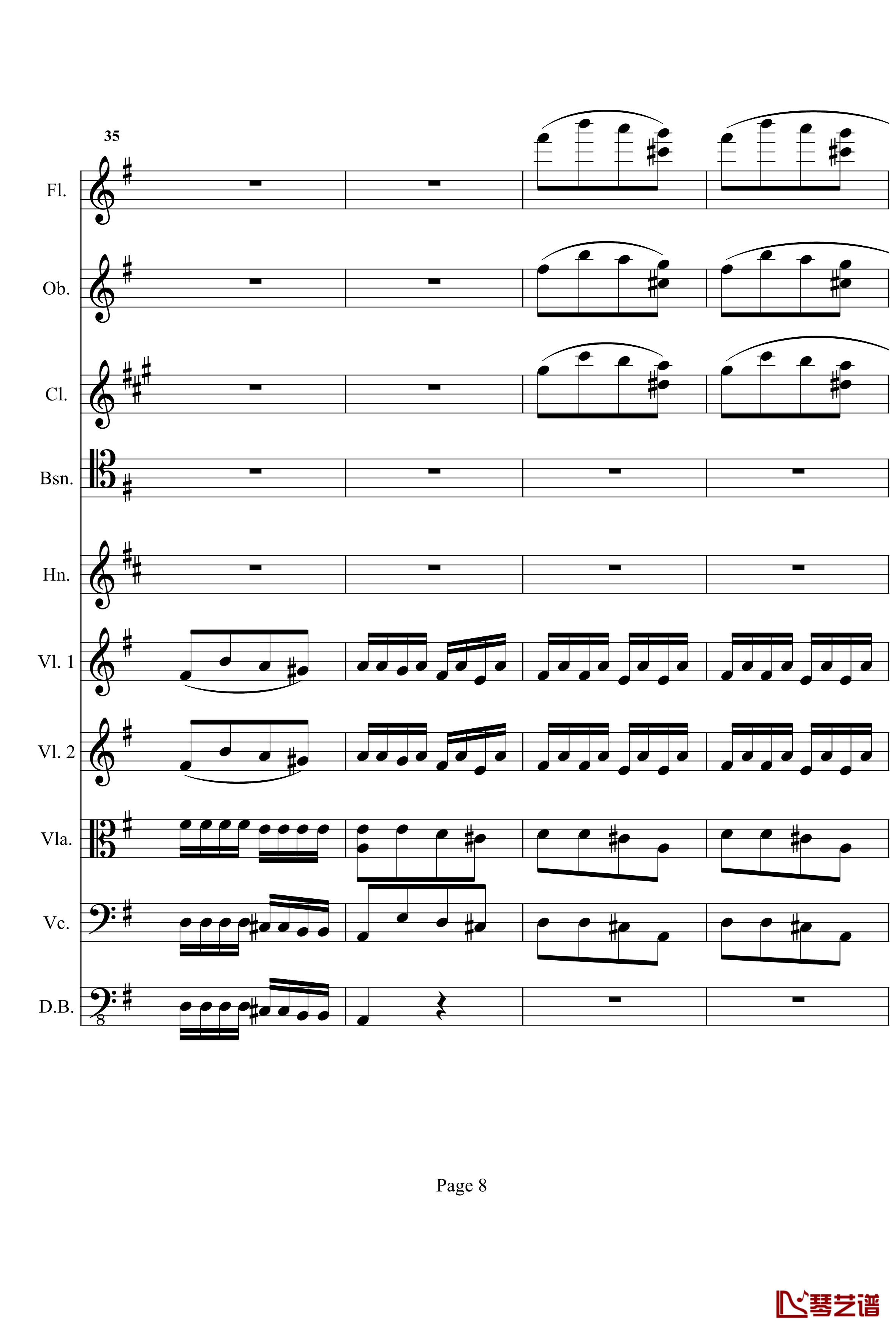 奏鸣曲之交响钢琴谱- 第十首-Ⅰ-贝多芬-beethoven8