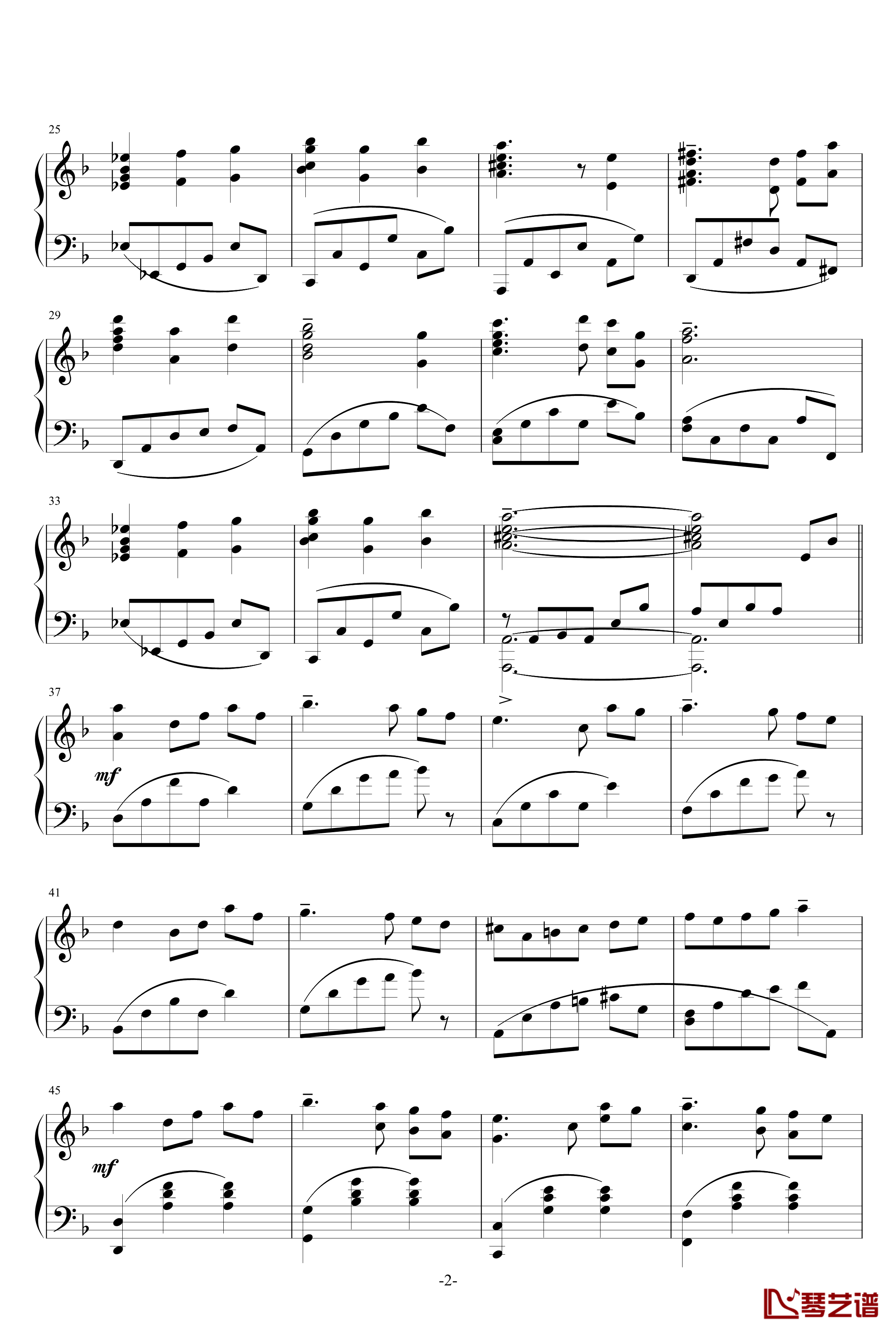 林中漫步钢琴谱-钢琴完美还原版-塞内维尔2