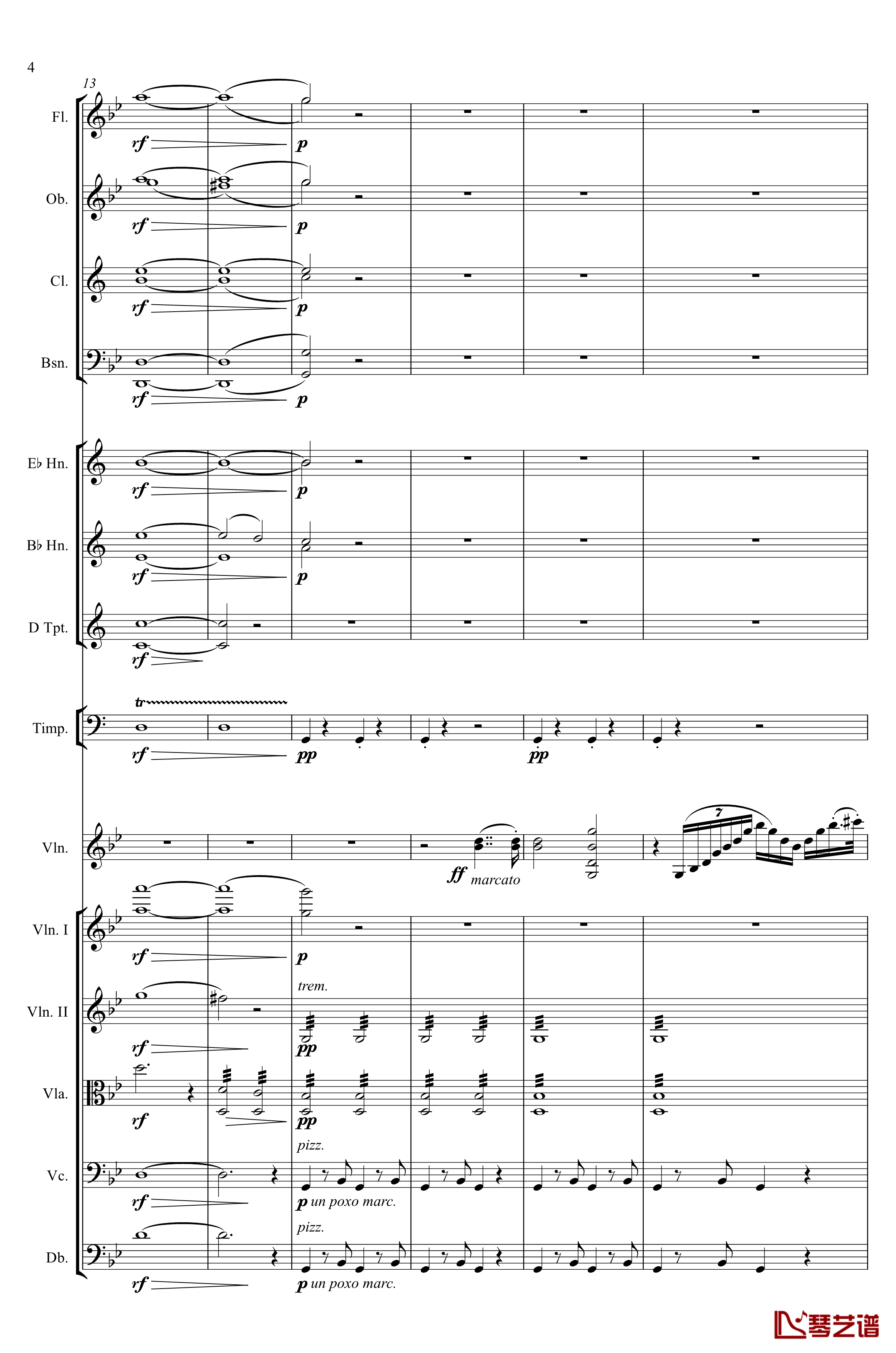 g小调第1小提琴协奏曲Op.26钢琴谱-第一乐章-Max Bruch4