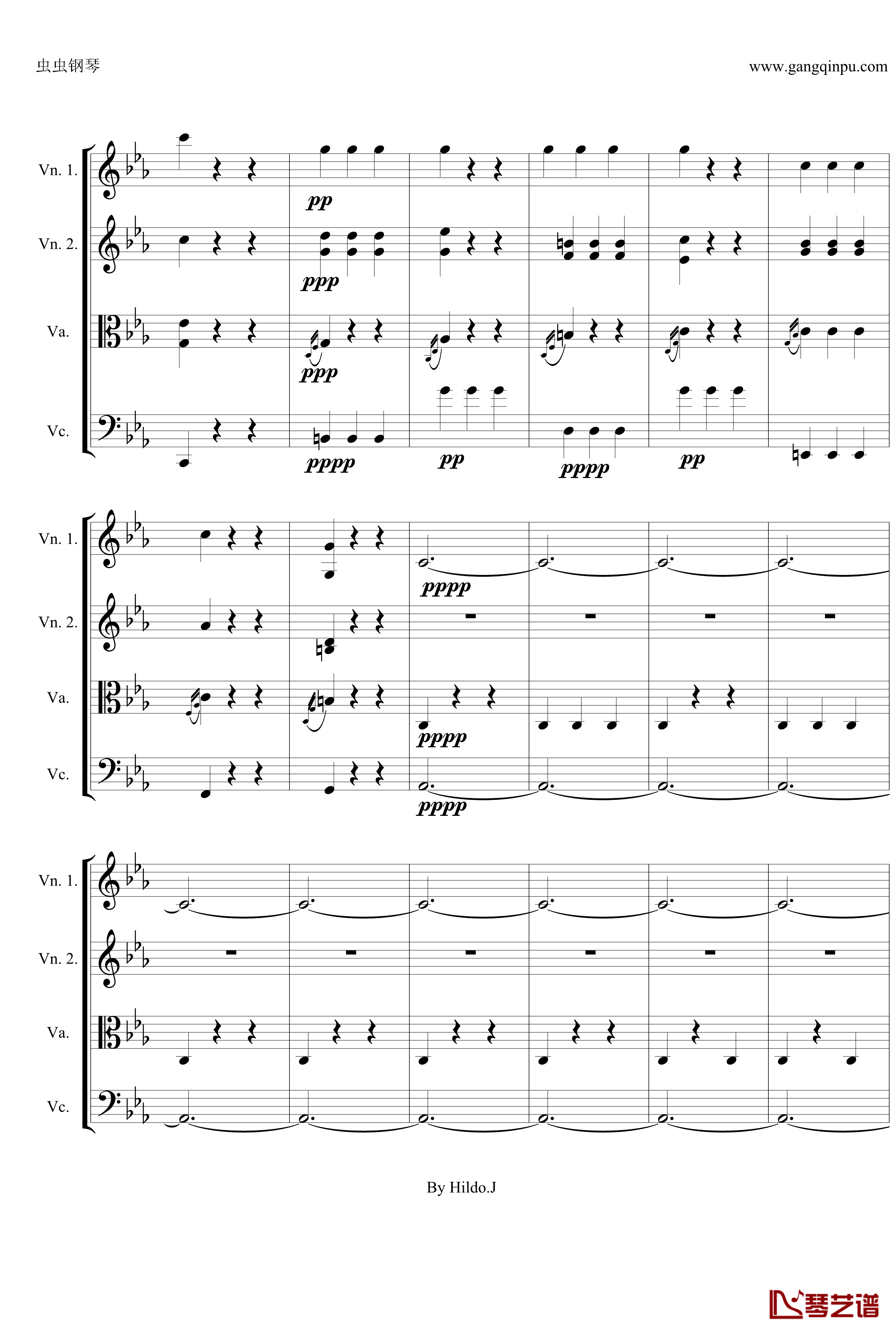 命运交响曲第三乐章钢琴谱-弦乐版-贝多芬-beethoven21