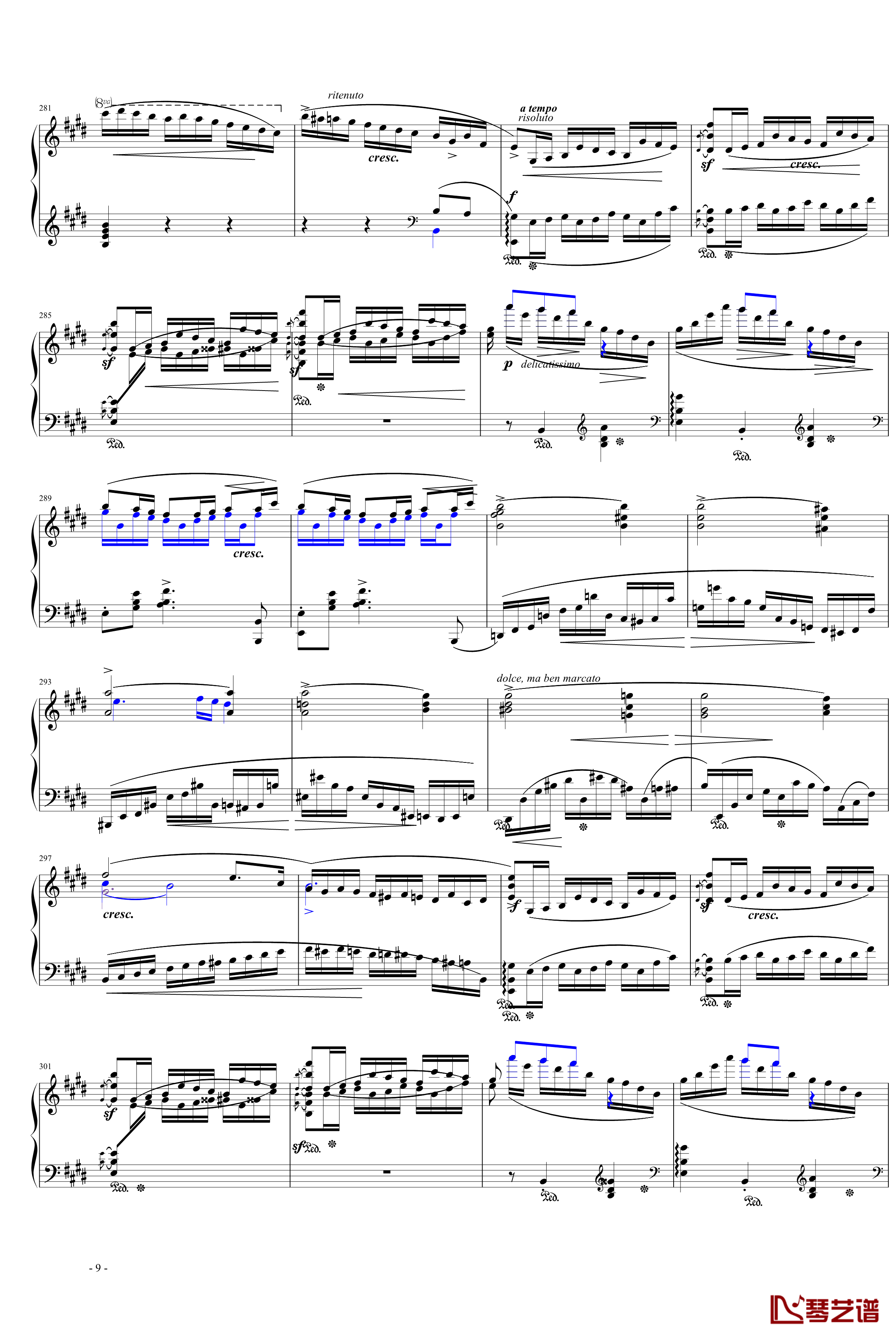e小调第一钢琴协奏曲第一乐章钢琴谱-肖邦-chopin9