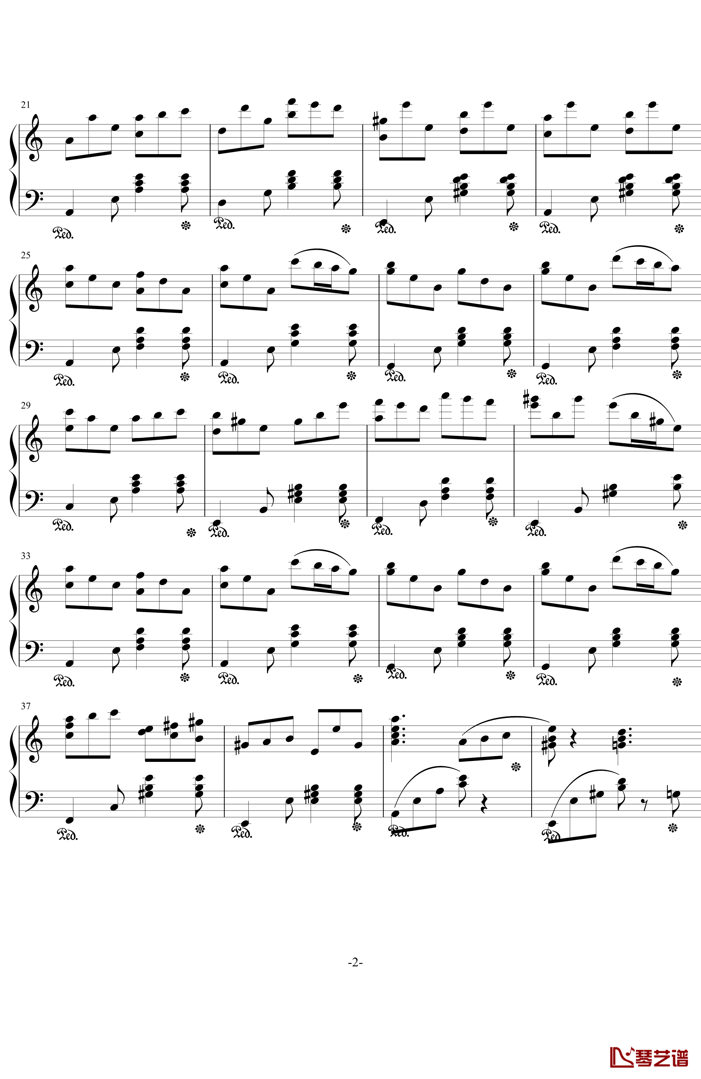 A小调谐谑曲钢琴谱-修改版-.伊dên-H102