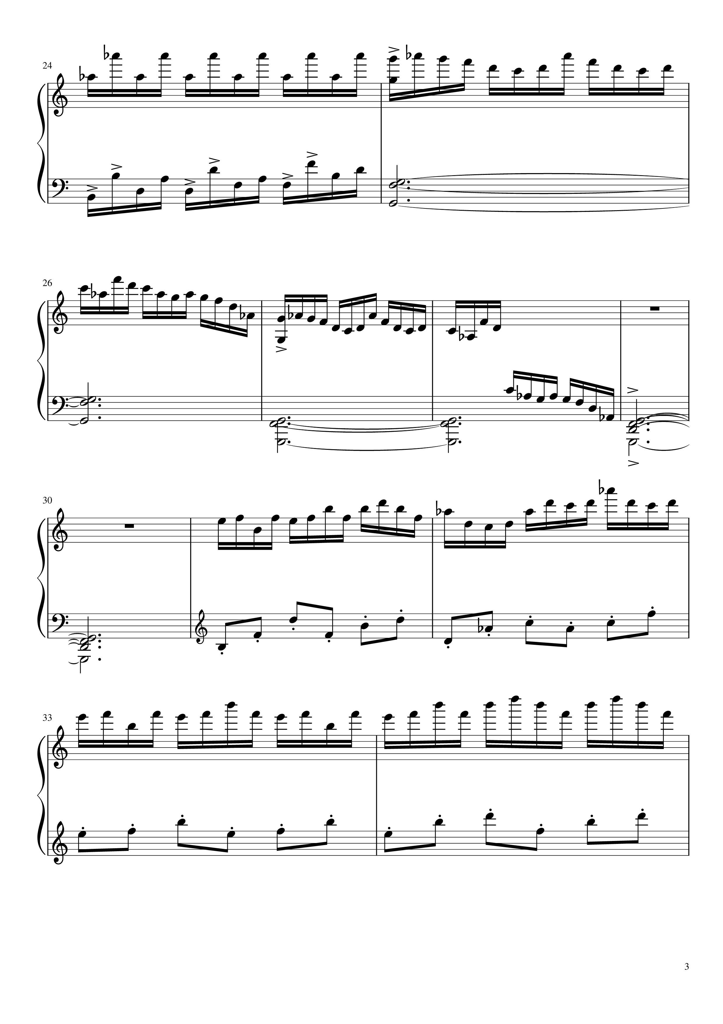 冥2钢琴谱--yewwc3