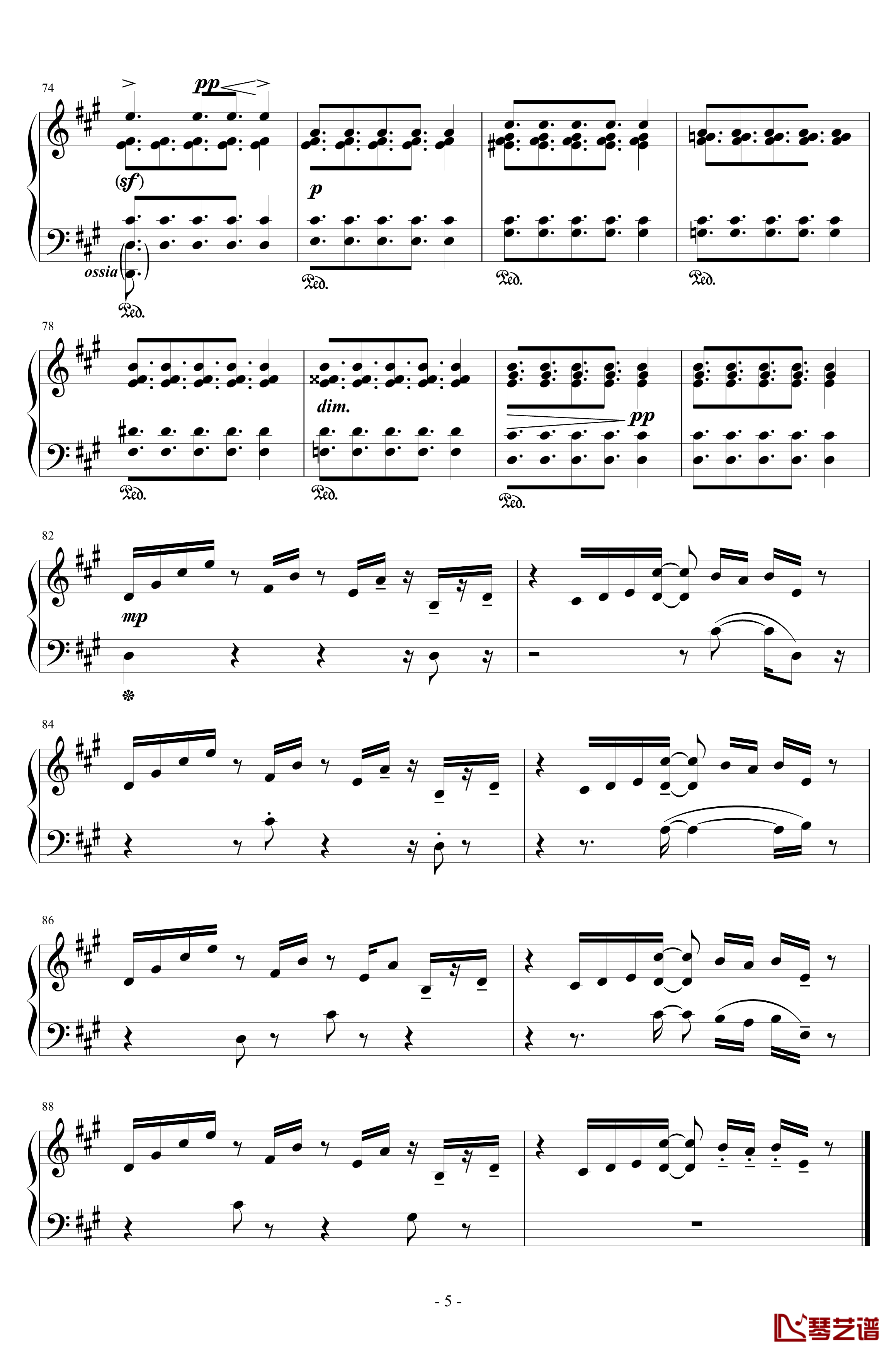 果てしないカーブ钢琴谱-Endless Curve-H ZETT M5