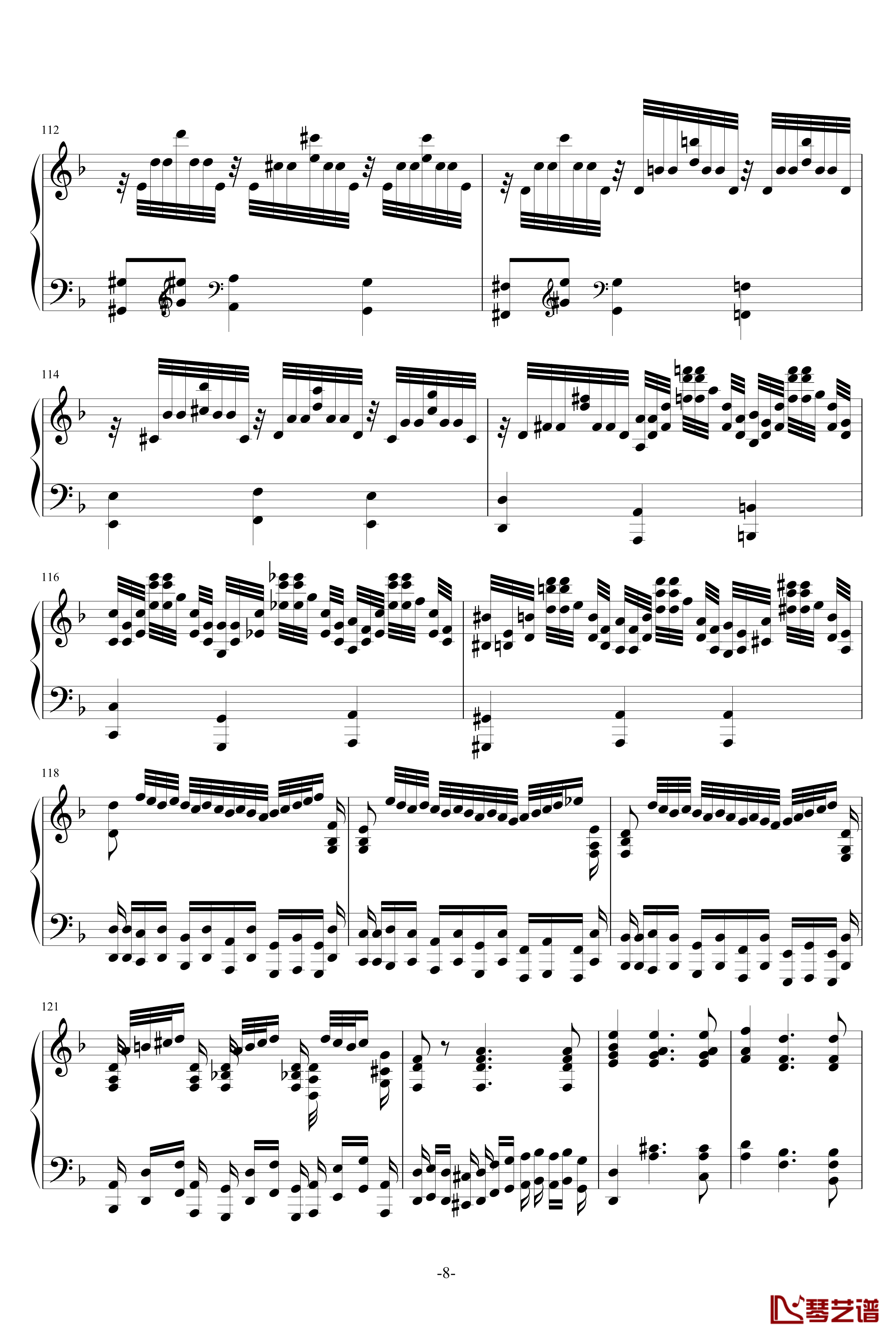 BWV.1004Chaconne改编钢琴谱-巴赫神作-P.E.Bach8
