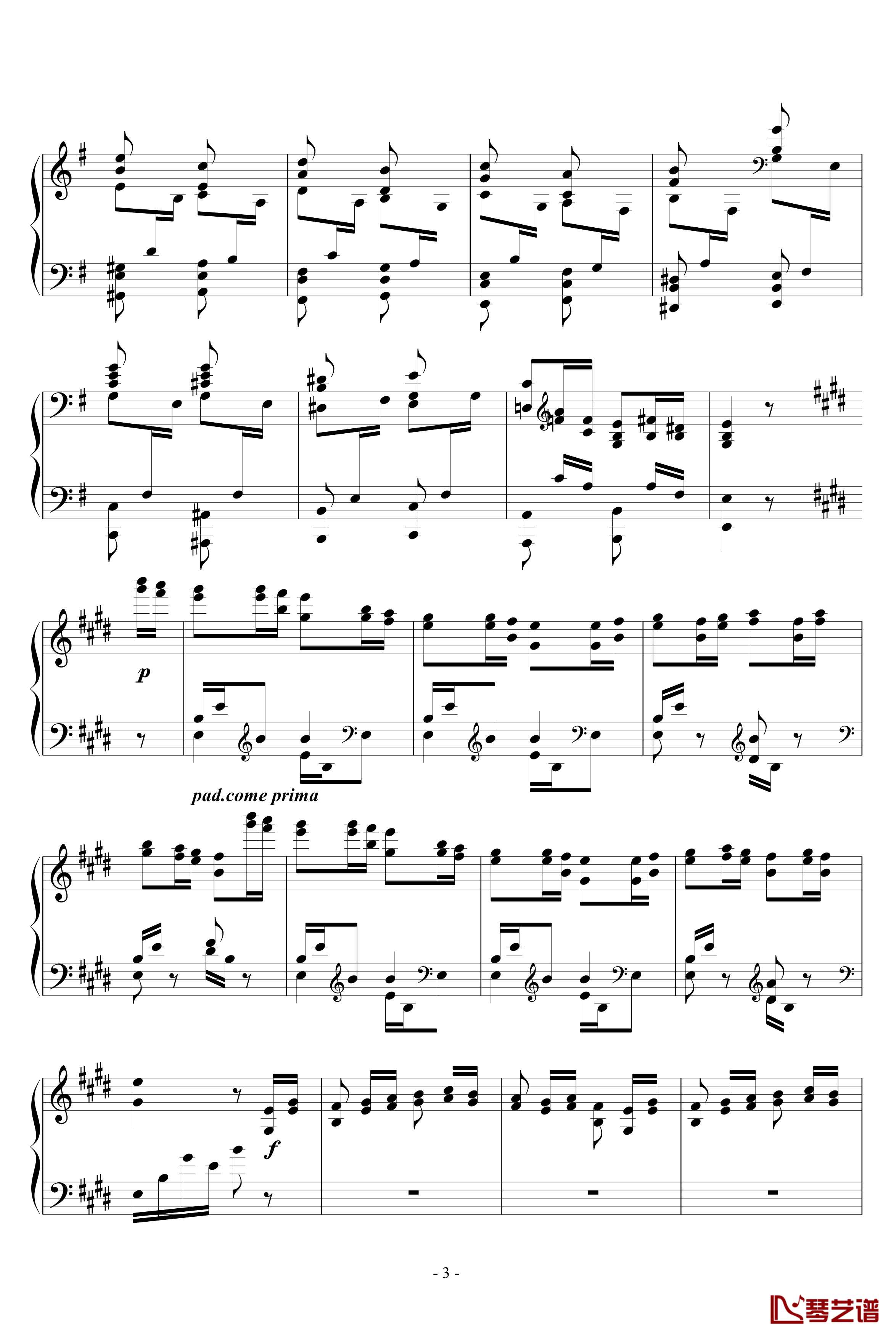 帕格尼尼练习曲5钢琴谱-李斯特3