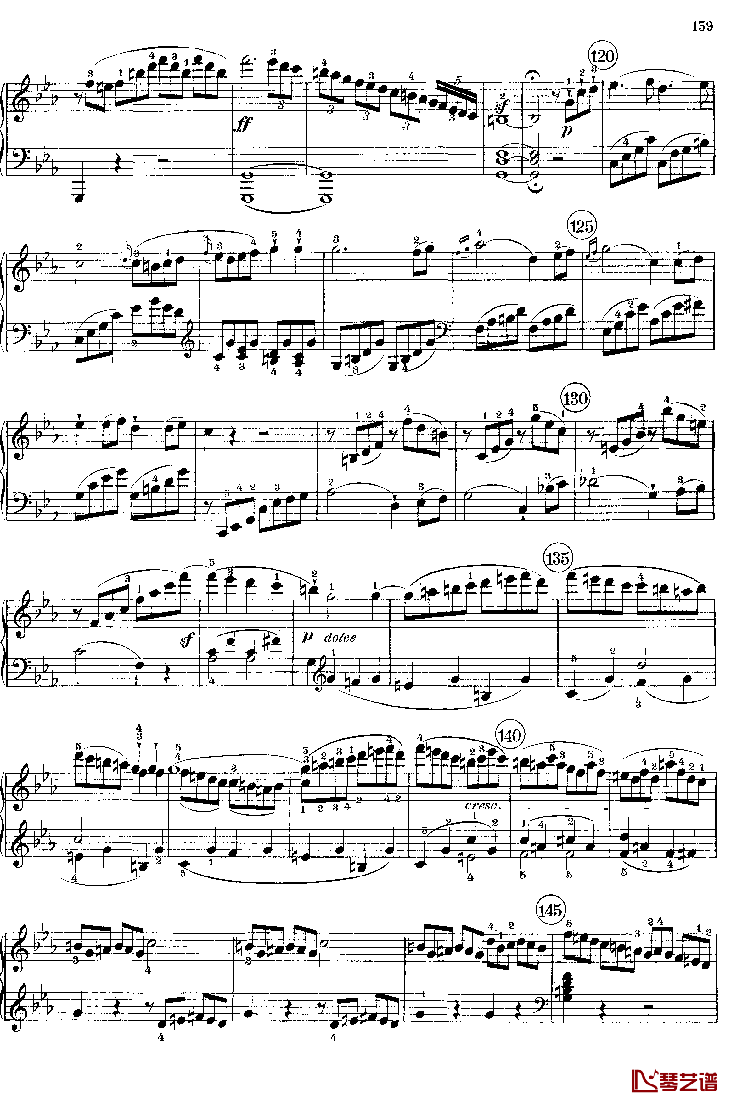 悲怆钢琴谱-c小调第八号钢琴奏鸣曲-全乐章-带指法版-贝多芬-beethoven17