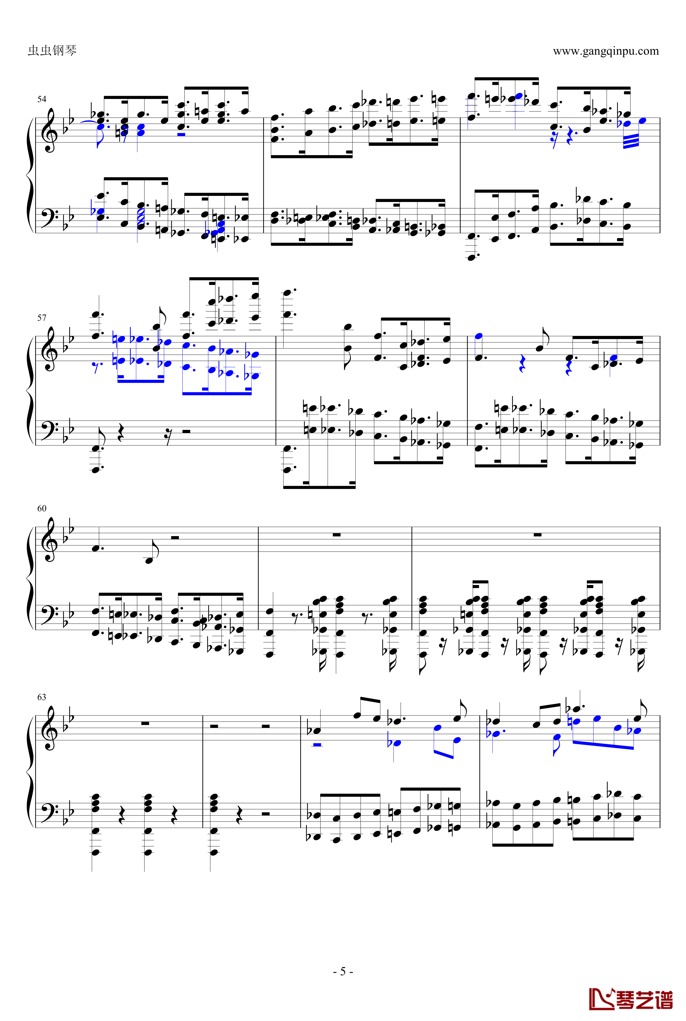 布鲁克纳第五交响曲第四乐章钢琴谱-钢琴独奏版5