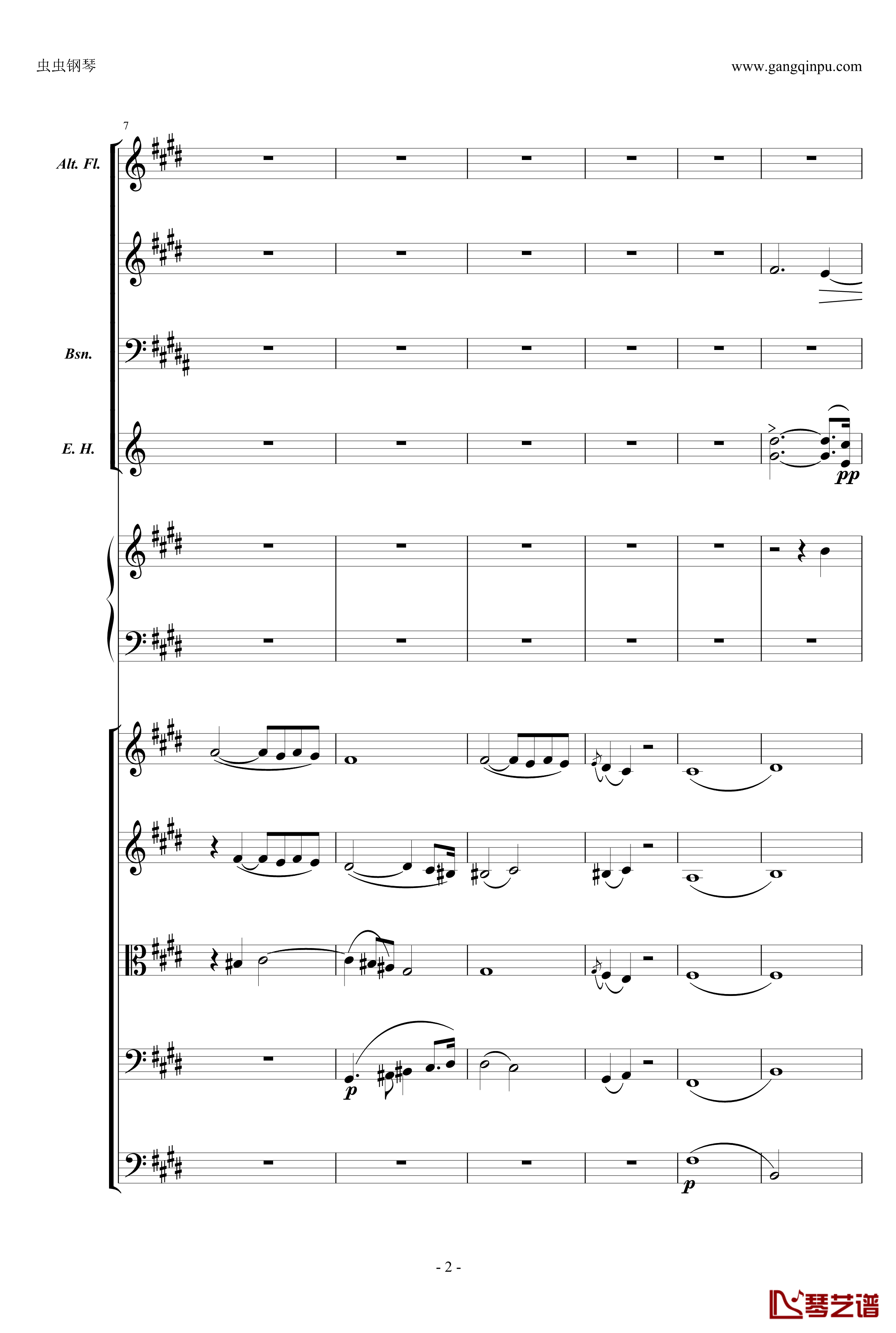 萧邦第一钢琴协奏曲第二乐章钢琴谱-肖邦-chopin2