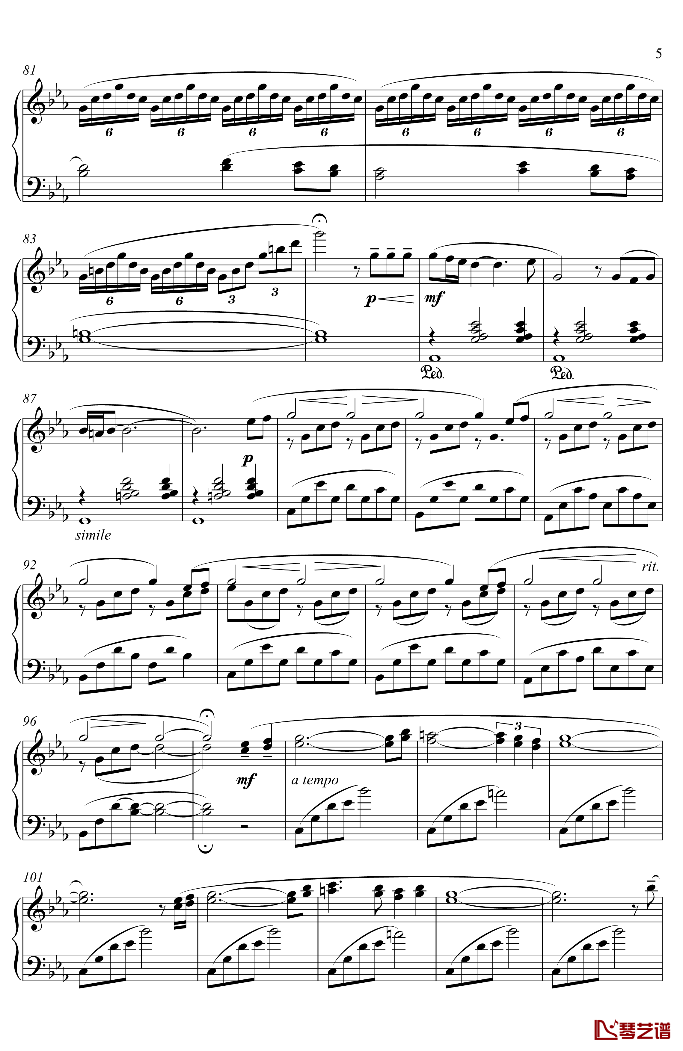 Fantasia 钢琴谱-for Nausica-久石让5