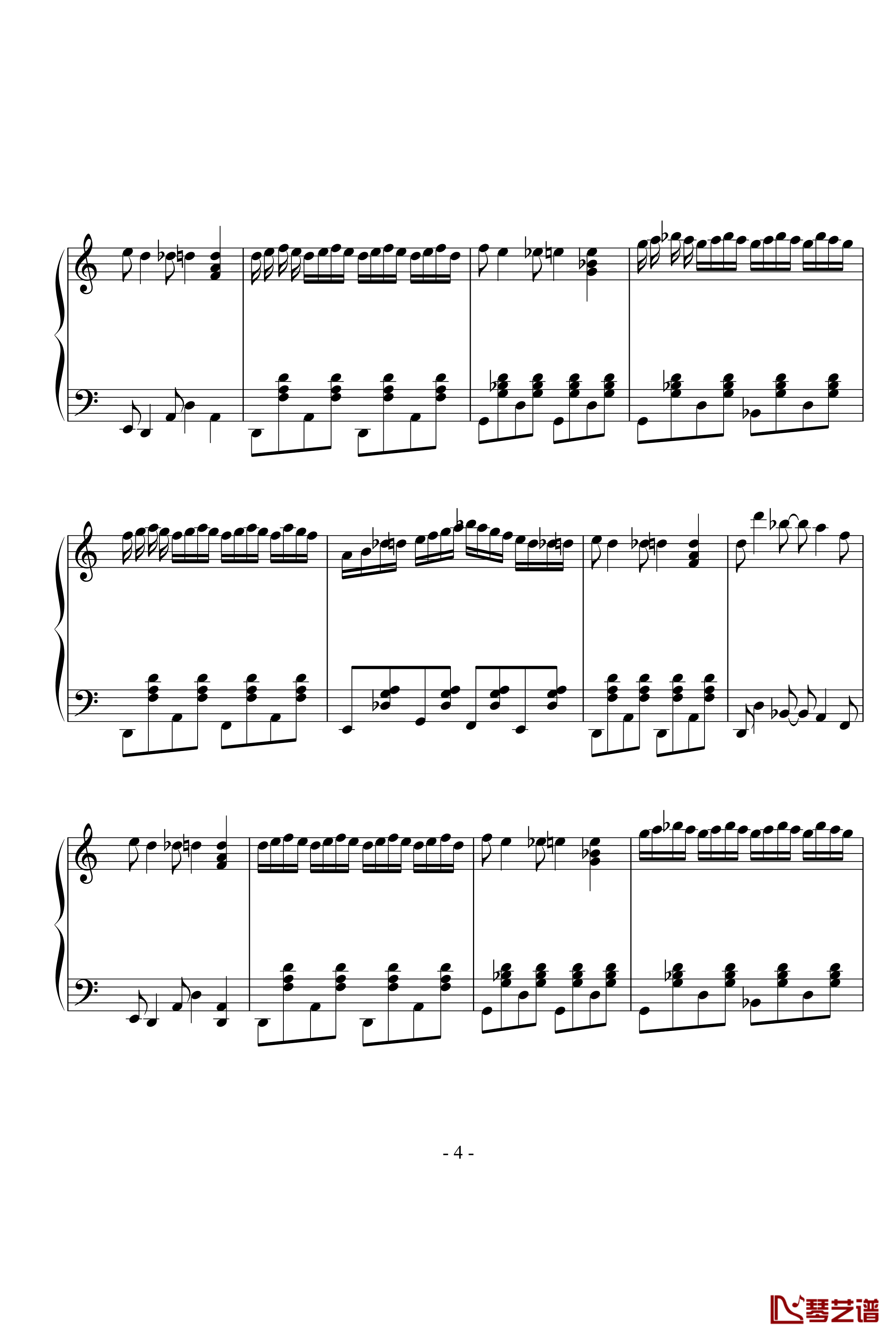 zarda钢琴谱-世界名曲4