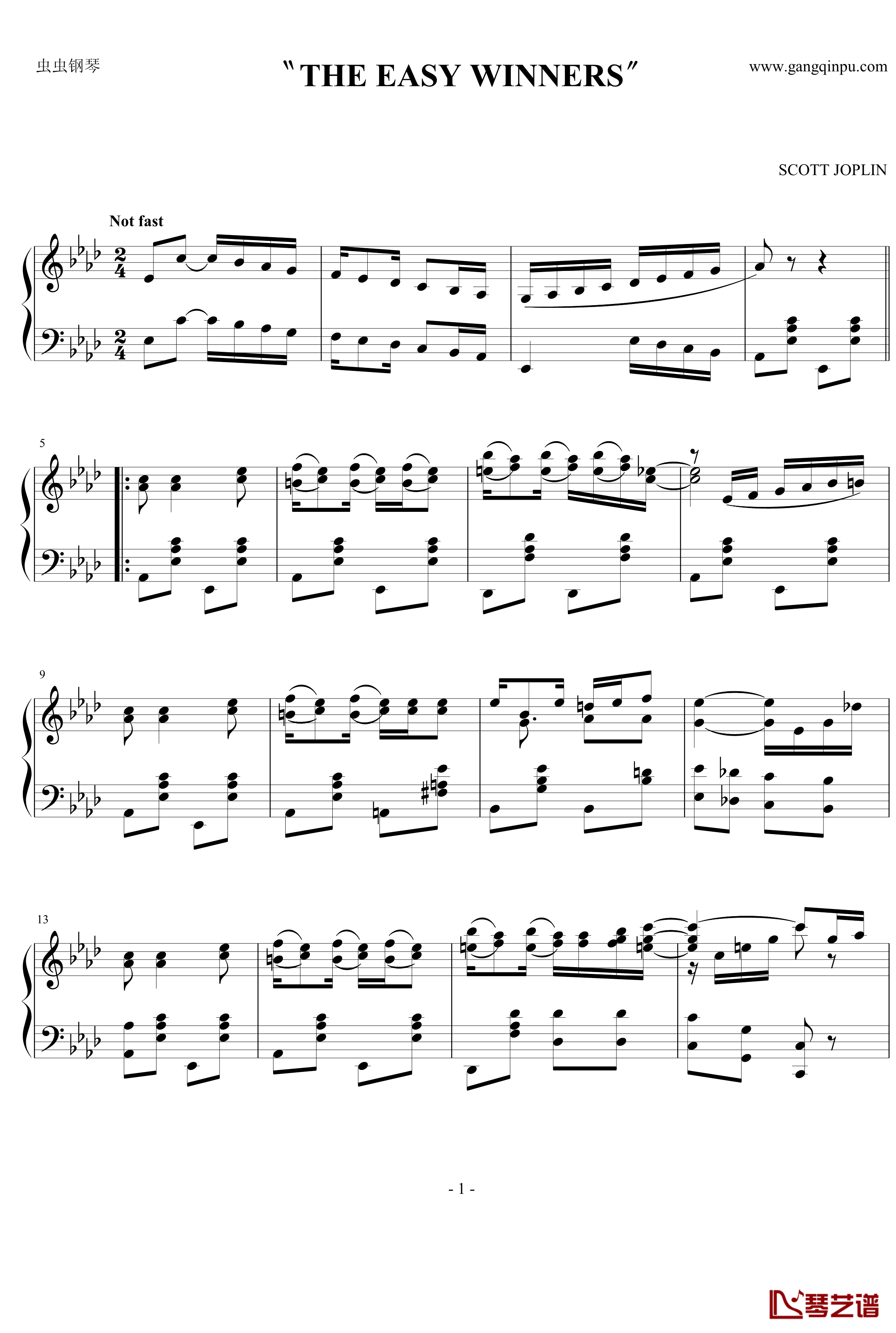 绝对强者钢琴谱-斯科特 乔普林1