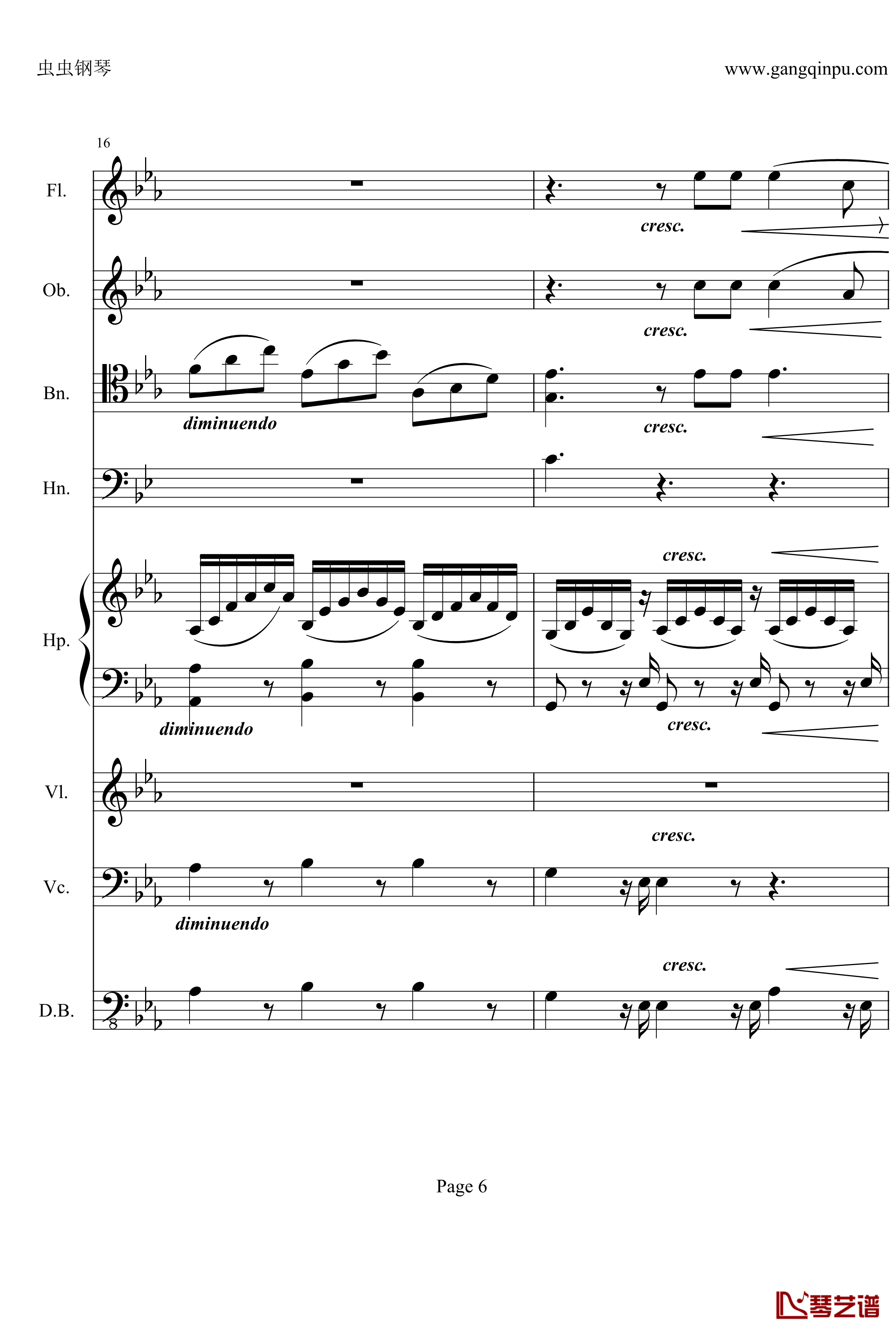 奏鸣曲之交响钢琴谱-第25首-Ⅱ-贝多芬-beethoven6