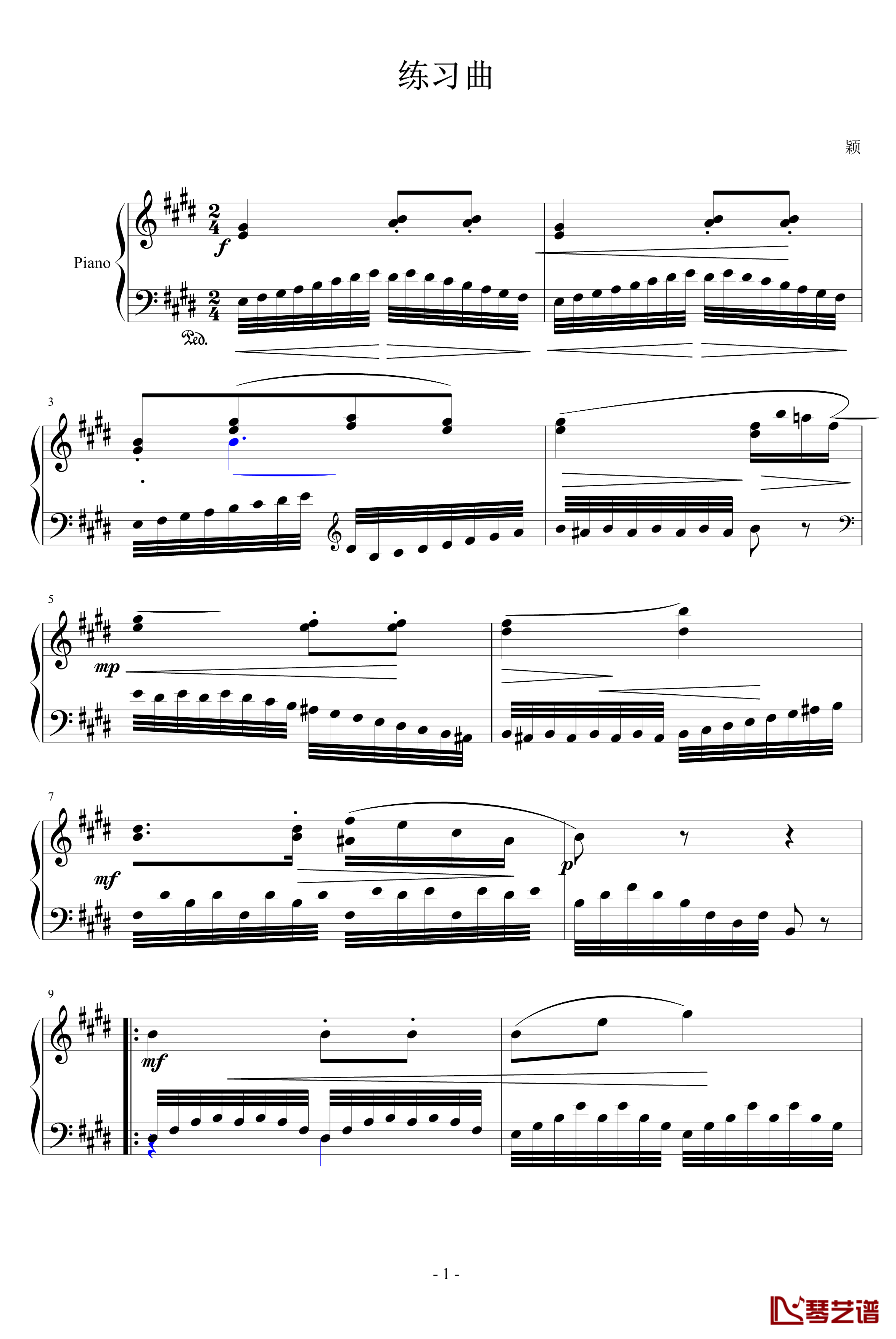 练习曲钢琴谱-未知分类1