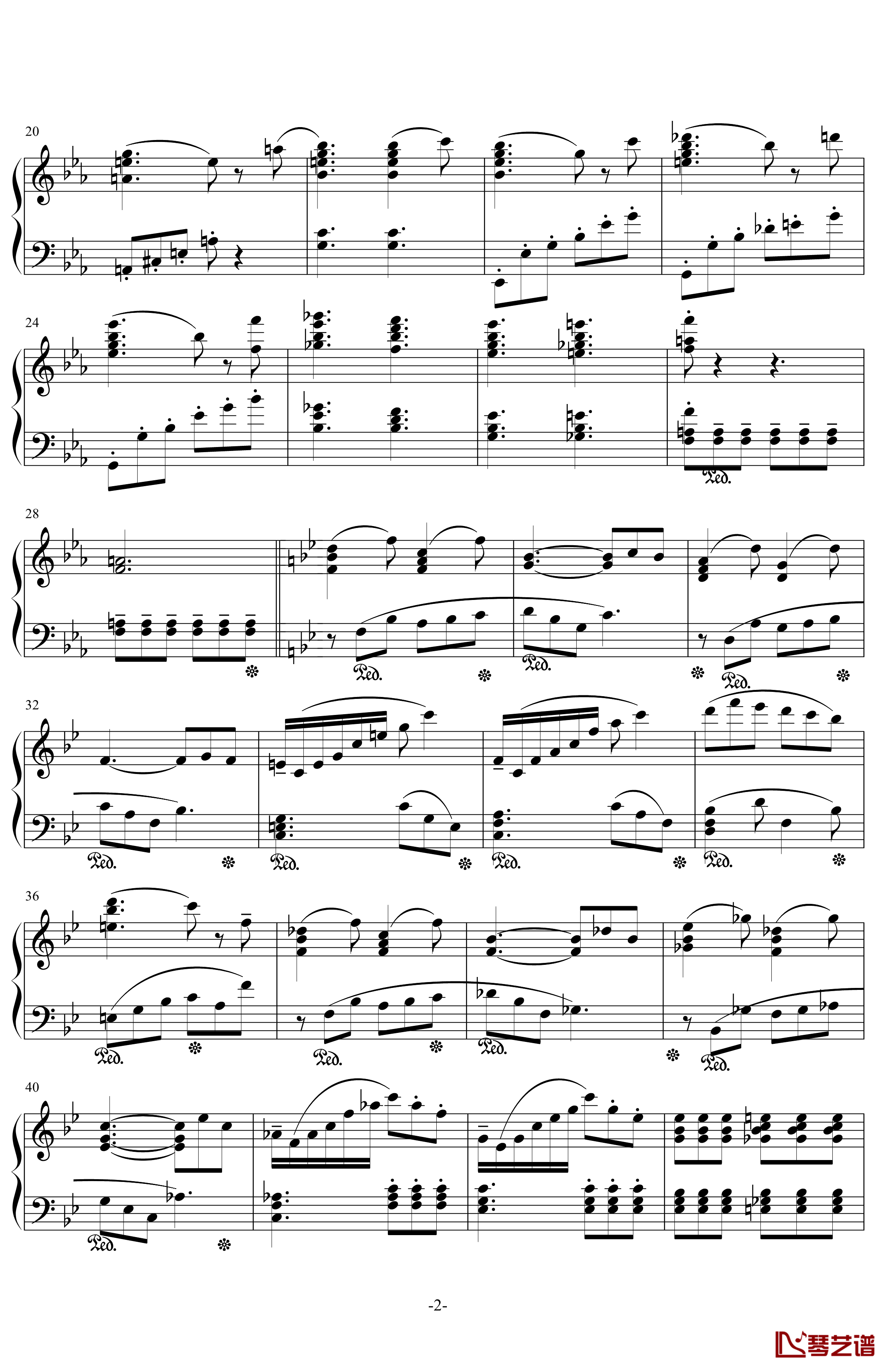 降E大调钢琴奏鸣曲钢琴谱-第1乐章-.伊dên-H202