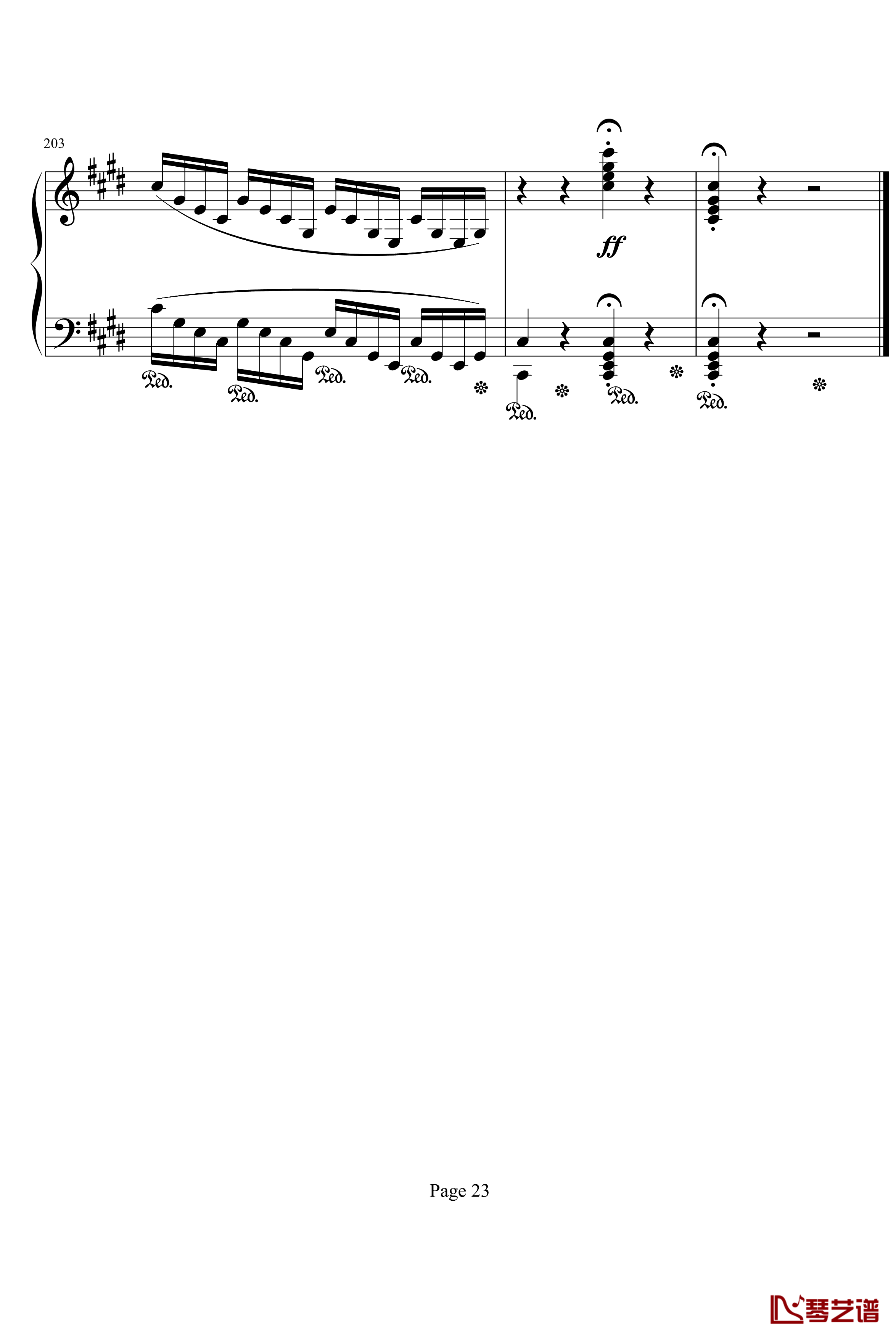 月光第三乐章钢琴谱-贝多芬23