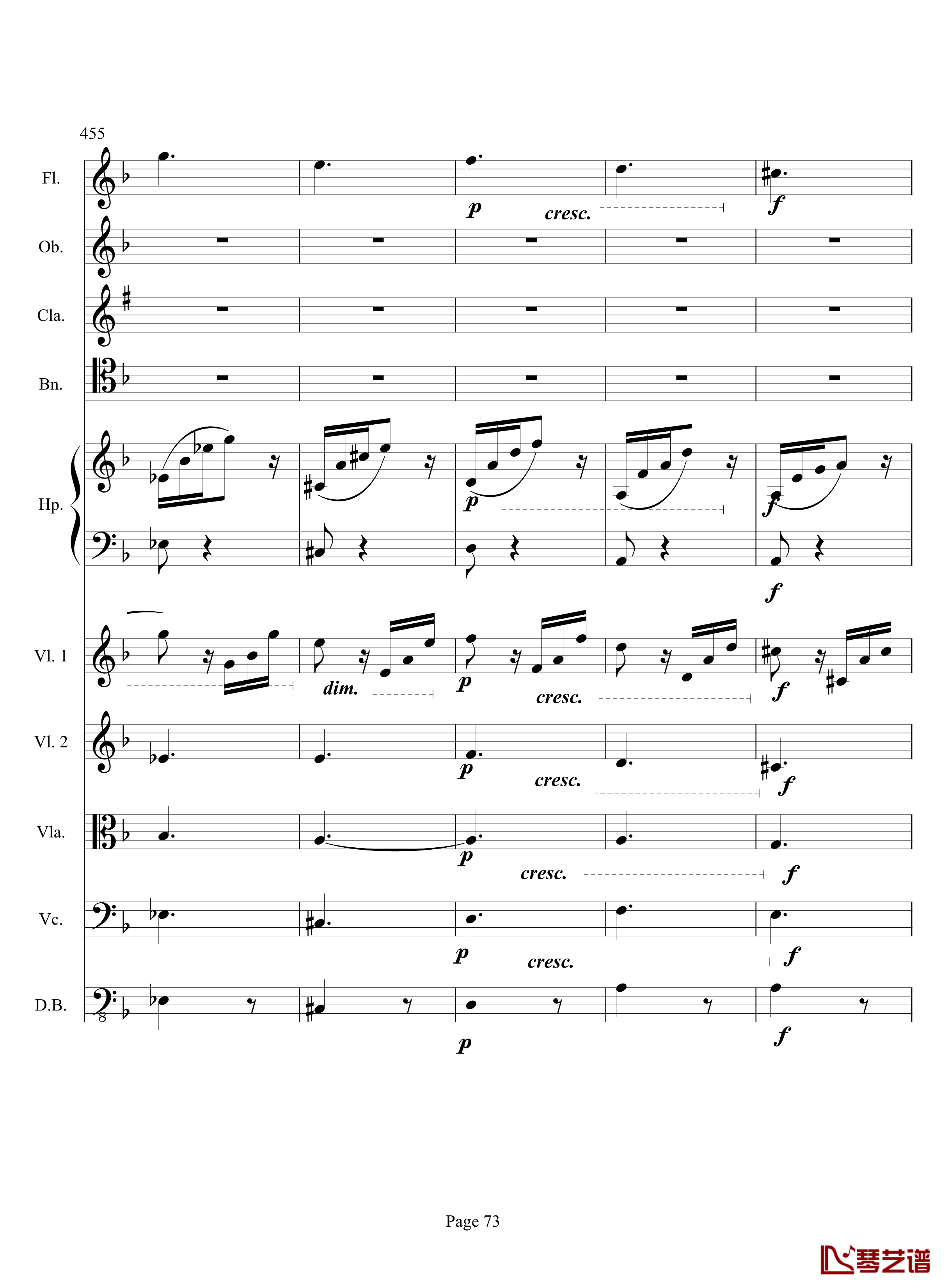 奏鸣曲之交响钢琴谱-第17首-Ⅲ-贝多芬-beethoven73