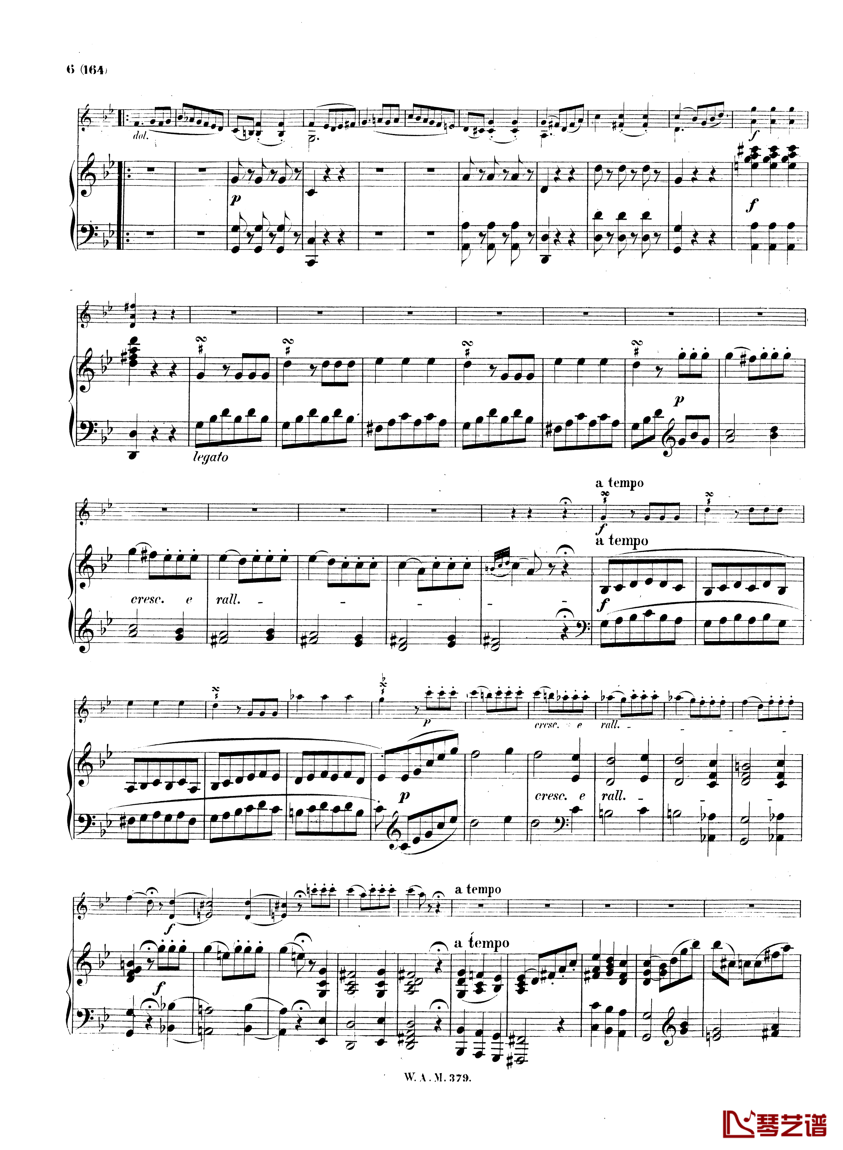 G大调小提琴奏鸣曲K.379钢琴谱-莫扎特5