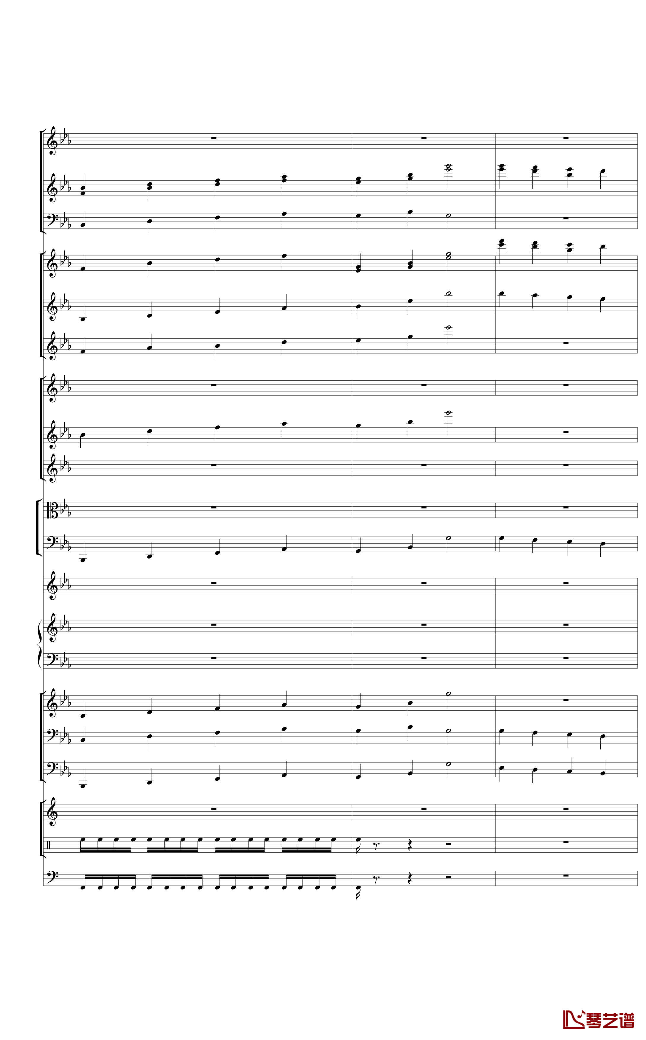 Piano Concerto No.3 in E Flat minor,I钢琴谱-热情而辉煌27