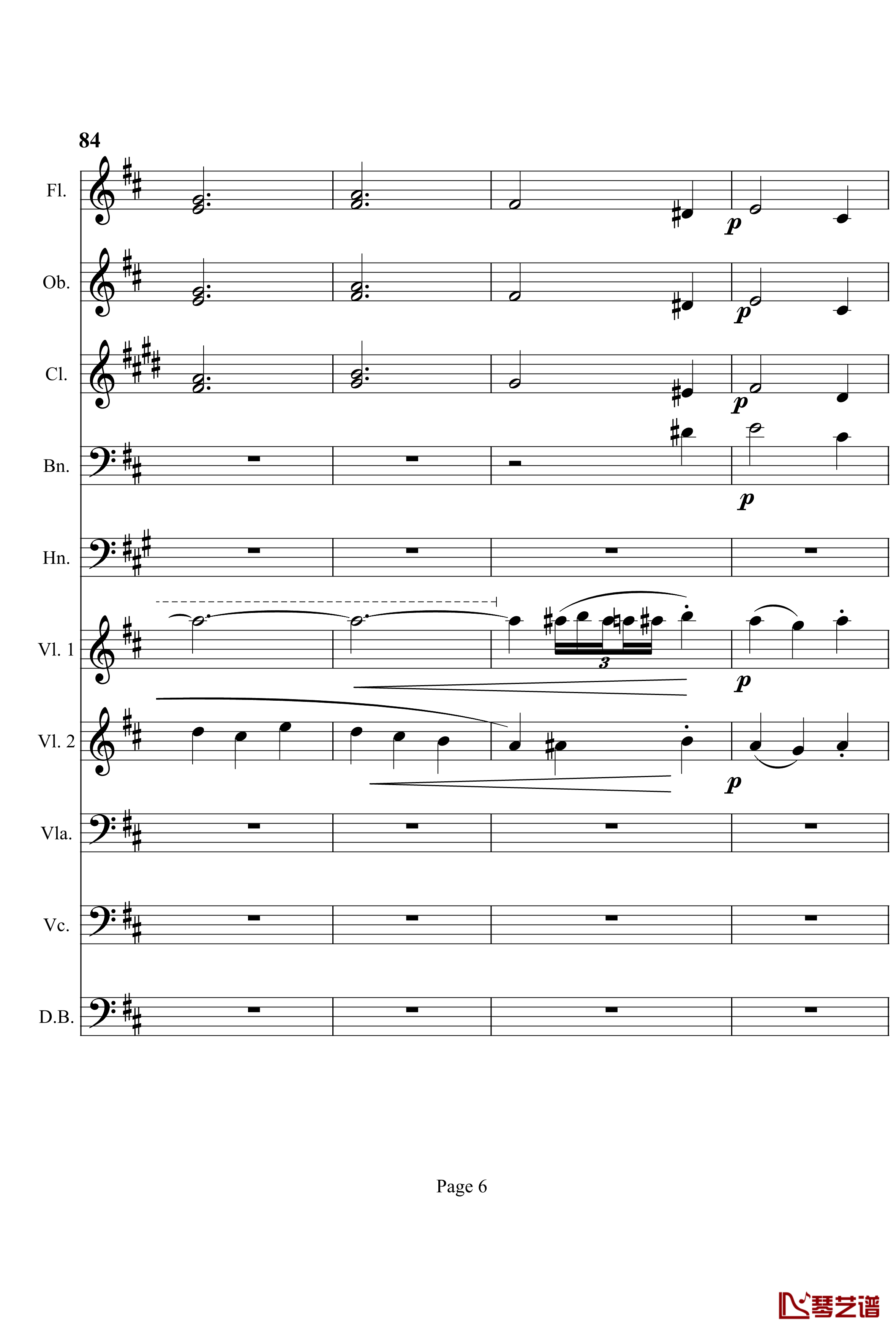 奏鸣曲之交响钢琴谱-第7首-Ⅲ-贝多芬-beethoven6